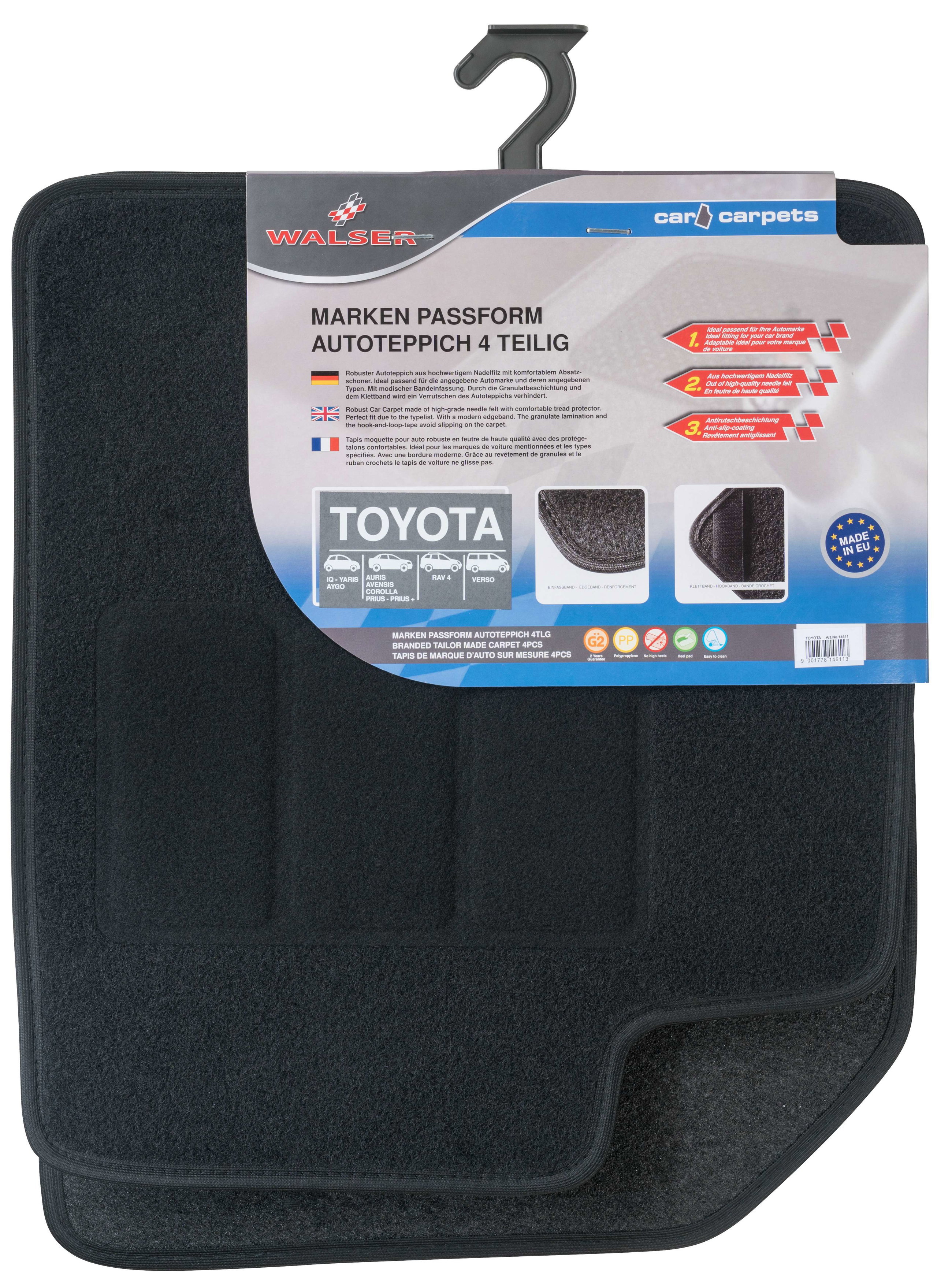 Autoeinstiegsfussmatte, Fußmatte, Schwarz, Gepolstert, Kofferraum