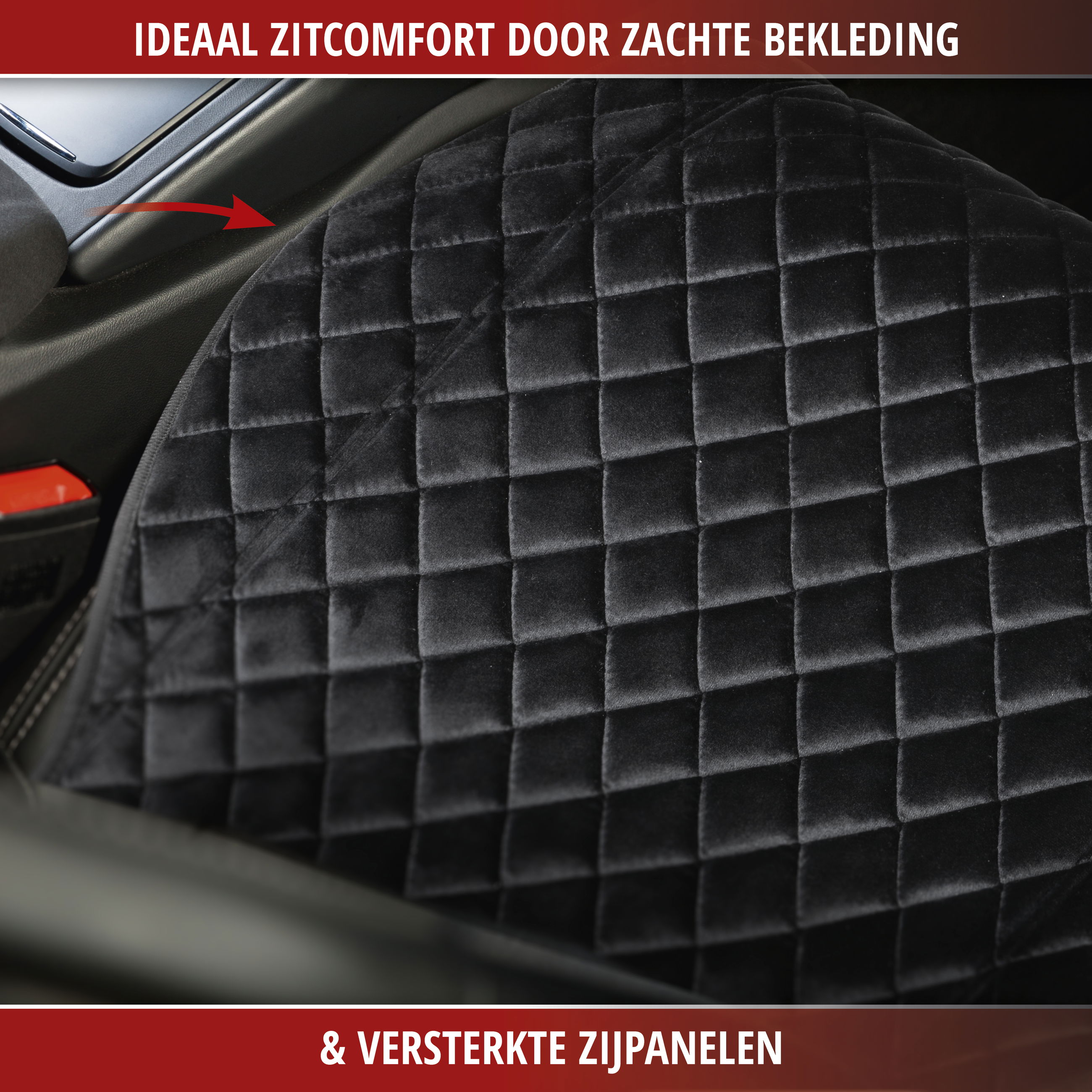 Sitzbezug, gequiltet, Velours, Auto, Innenraum