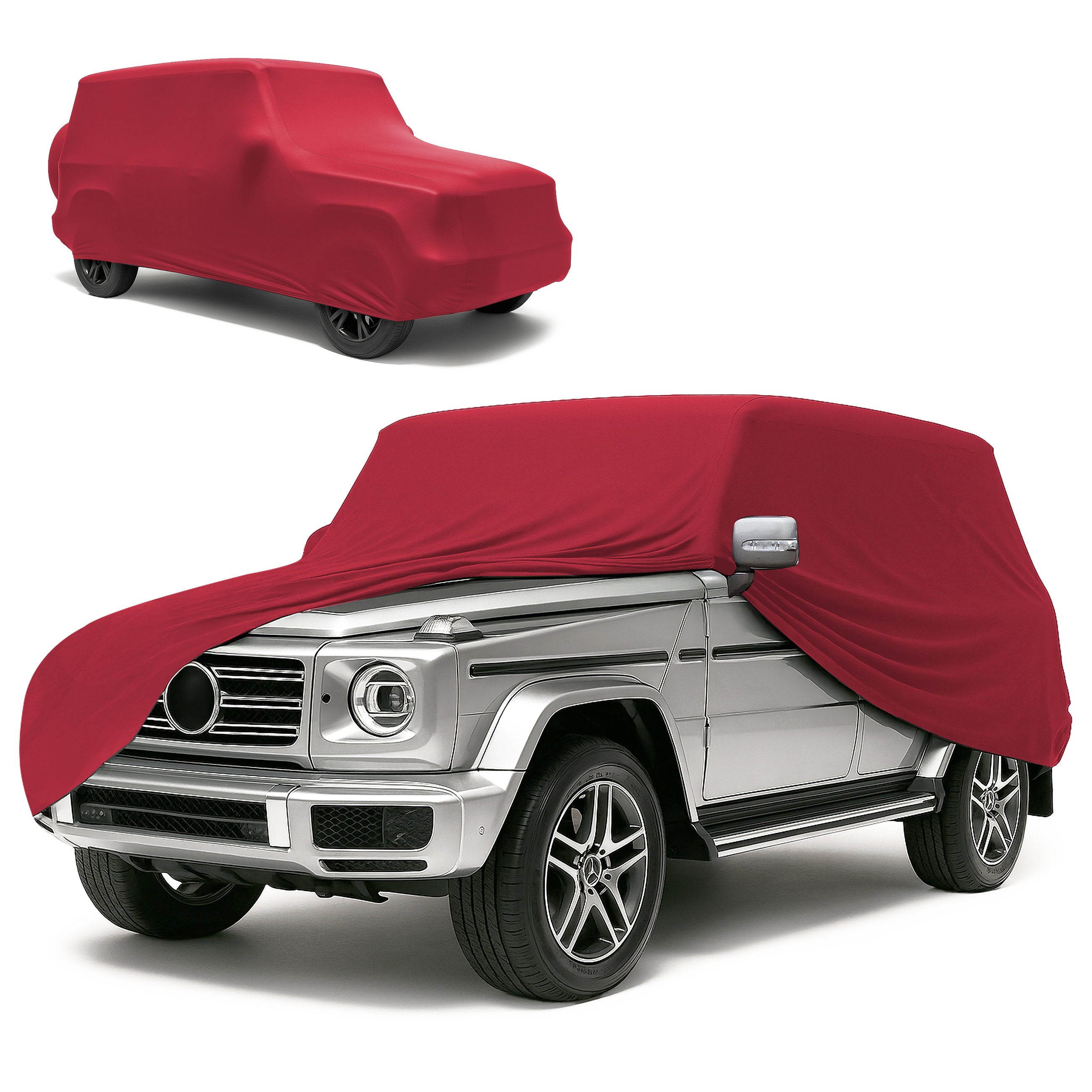 Housse de voiture Indoor Stretch, bâche complet pour l'interieur taille 10 SUV/VAN rouge, Walser Onlineshop