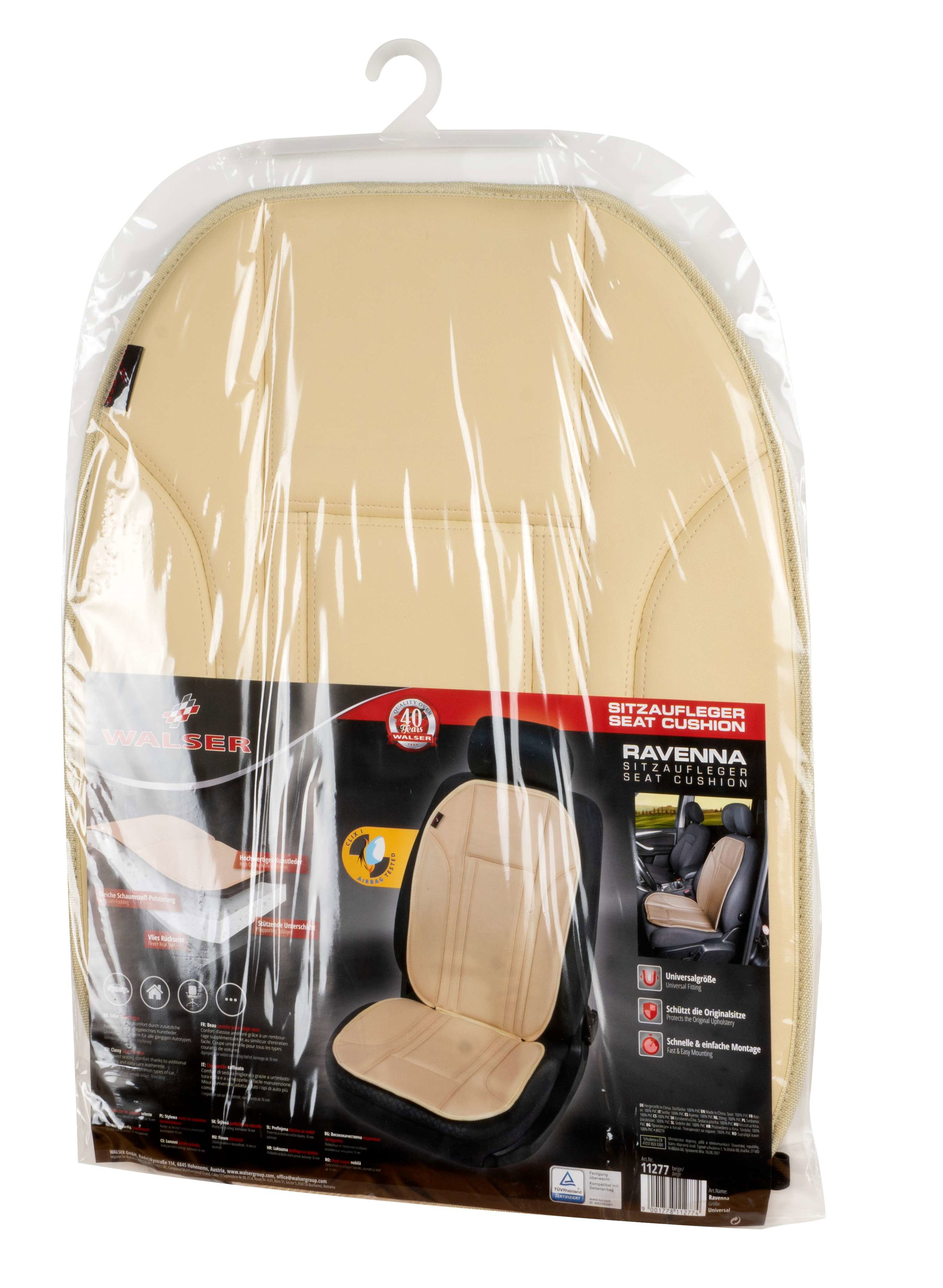 Coprisedili auto in similpelle beige Ravenna, 1 pezzo