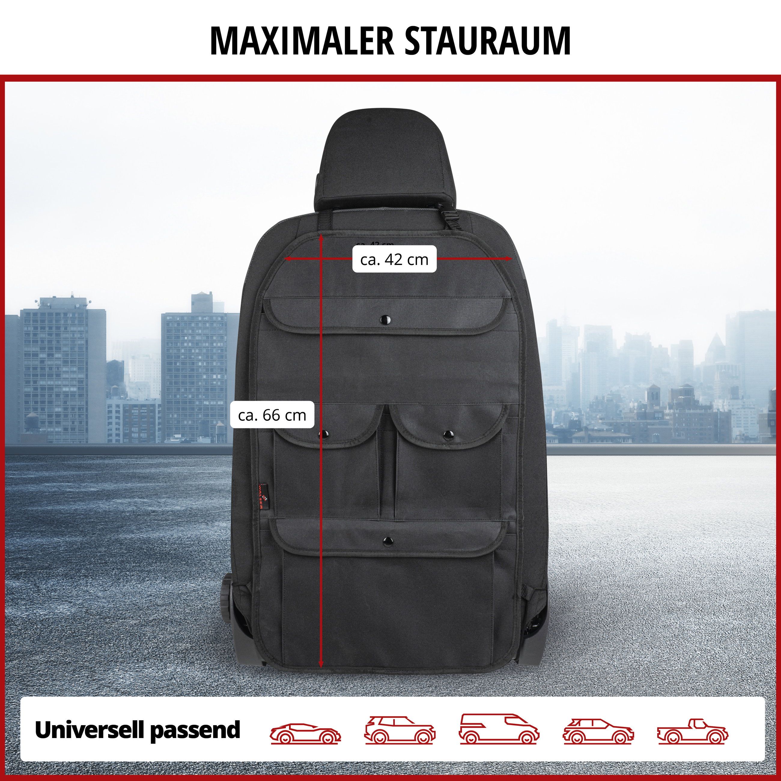 Rücksitztasche Francis schwarz
