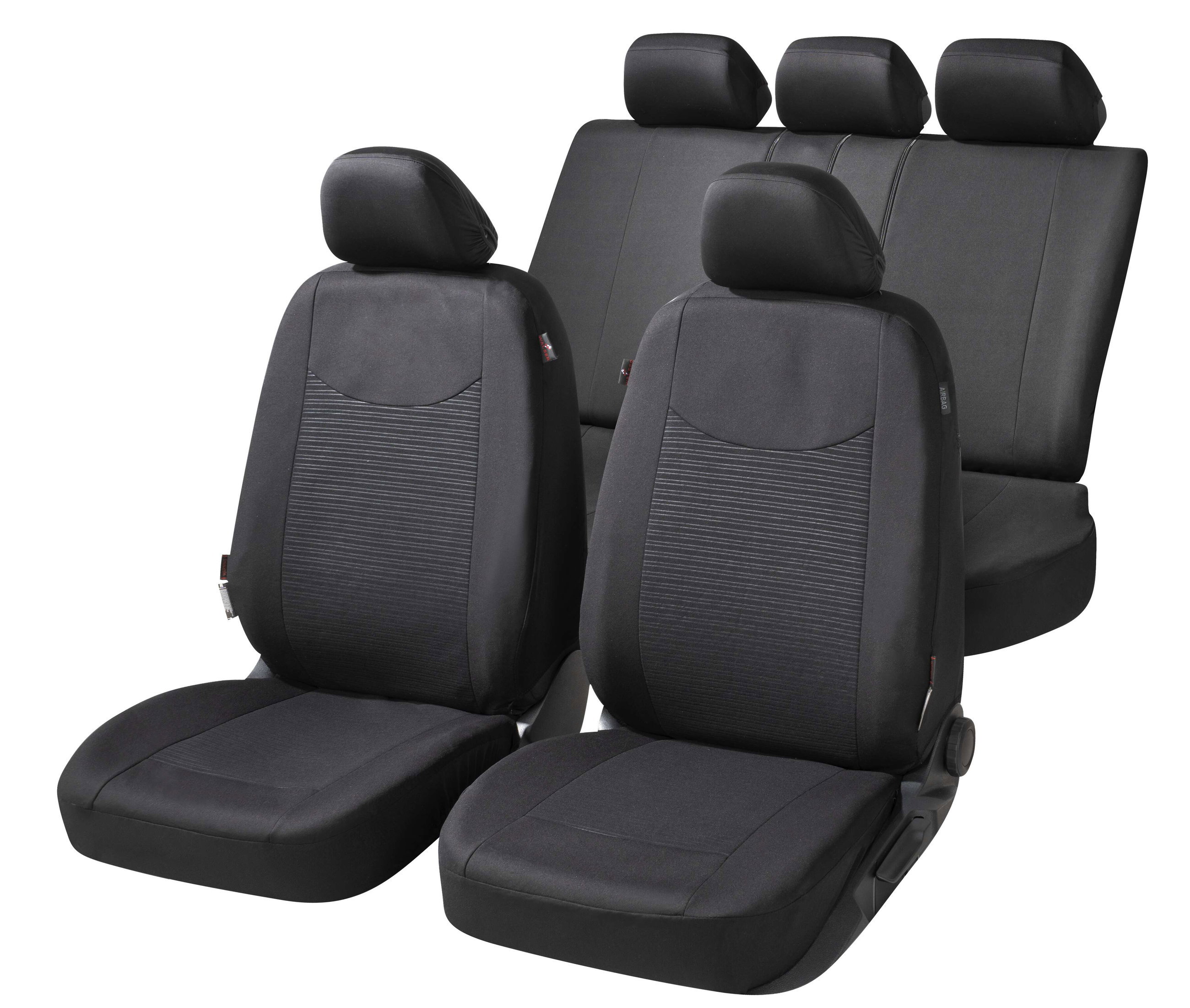 ZIPP IT Car seat covers Speedway complete set with zip-system black