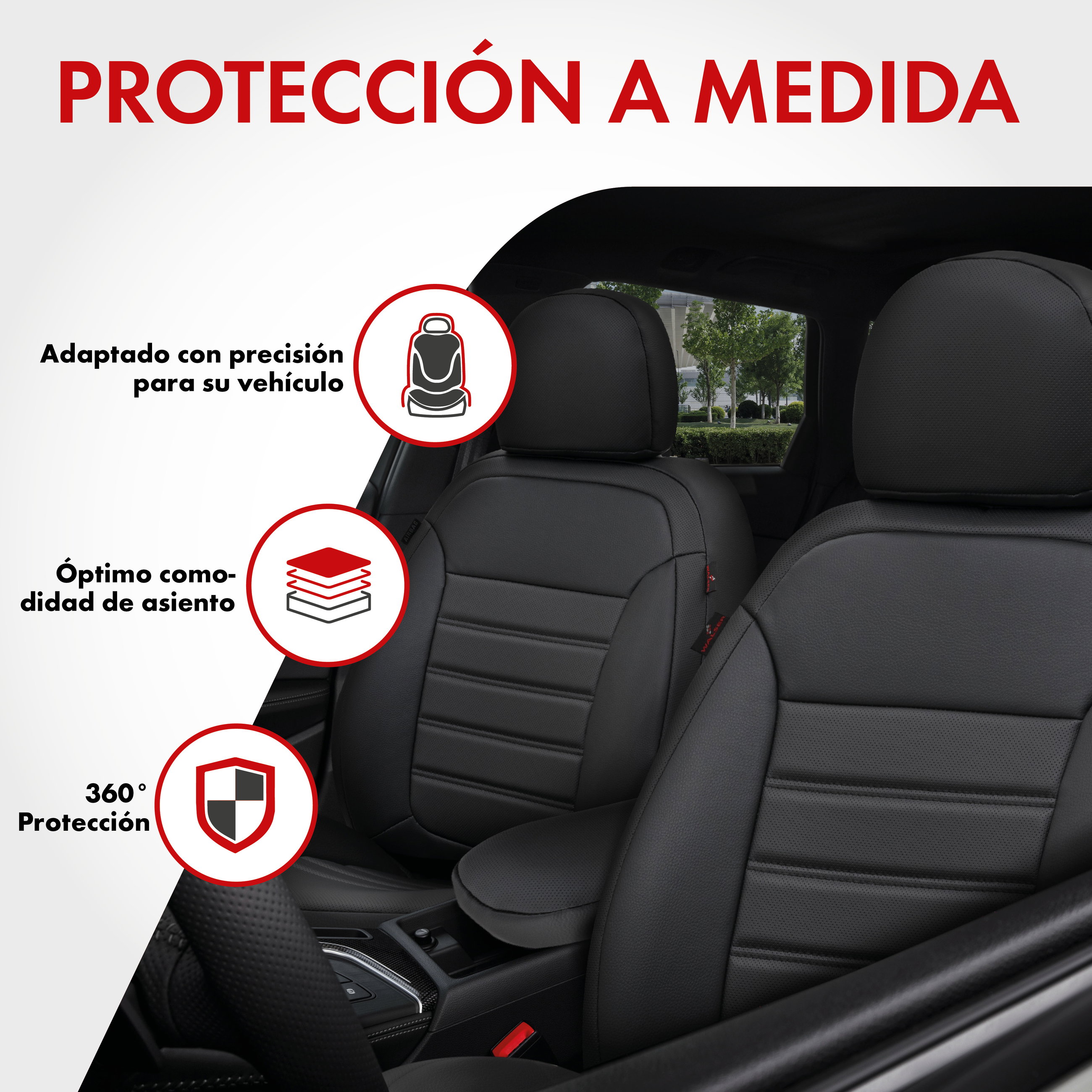 Funda de asiento a medida Robusto para BMW 1 (E87) 02/2003-01/2013, 2 asiento individualfundas para asientos estándar