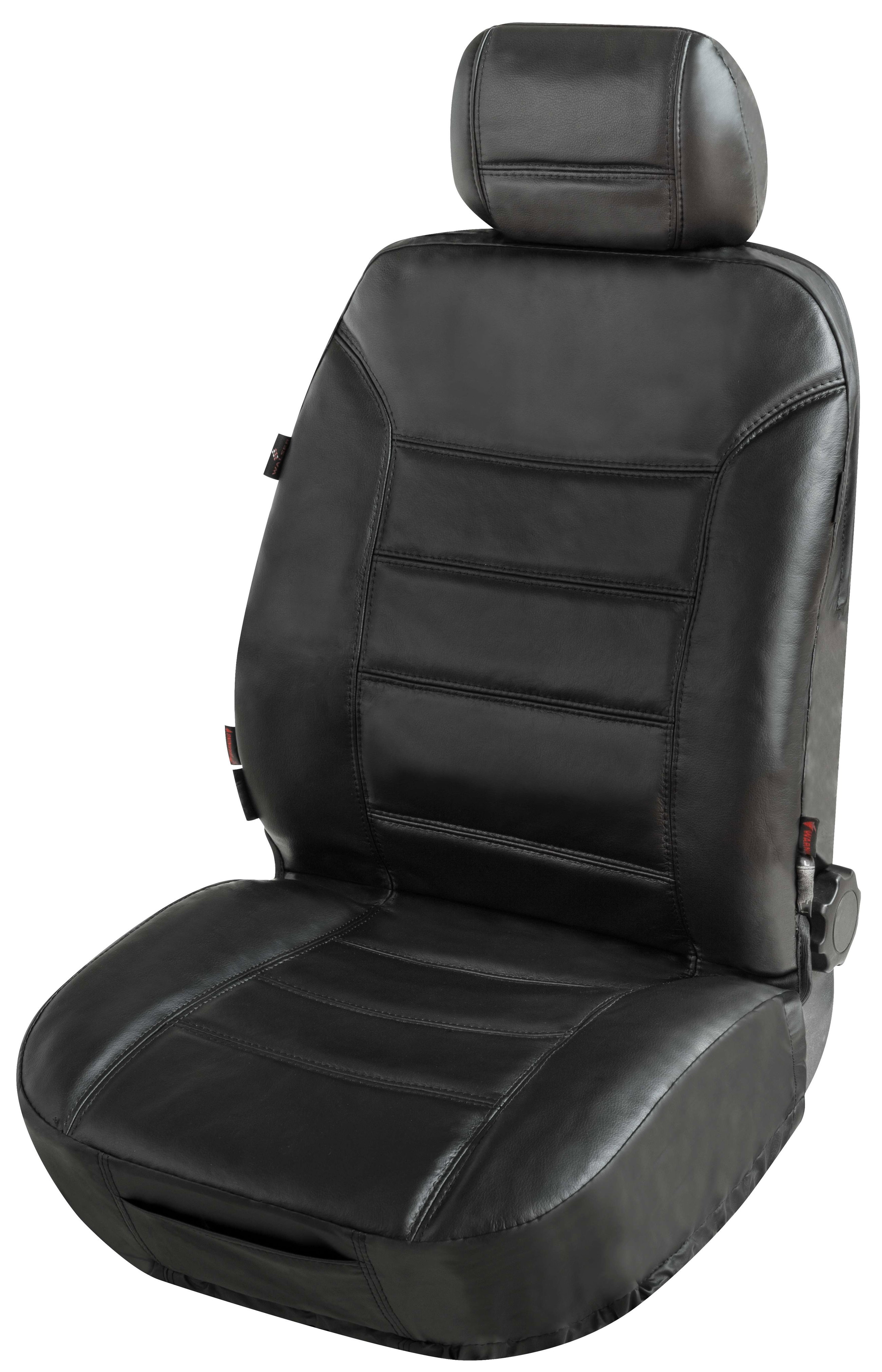 Autostoelhoes Billy van echt leer zwart ZIPP-IT, 1 stuk