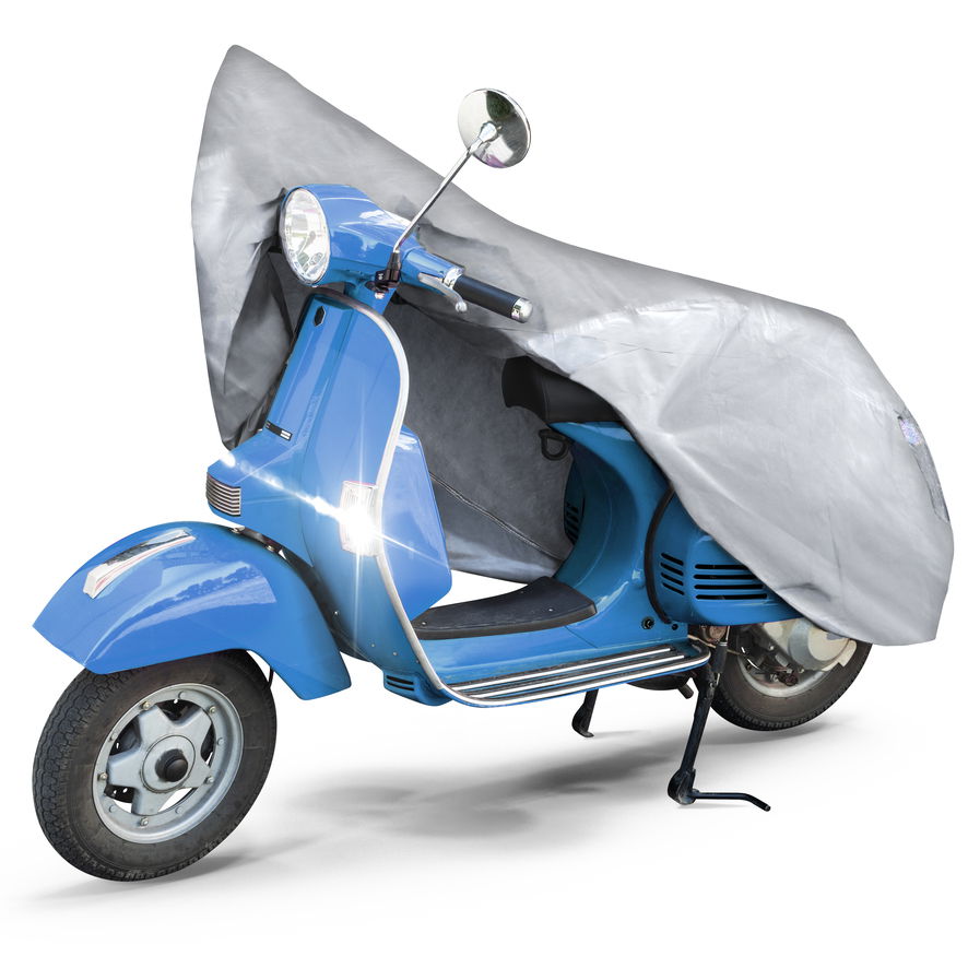 Motorrad Abdeckplane All Weather S, Vespa-Abdeckplane, Motorrad-Garage wasserdicht - 185x90x110 cm silber Motorrad Abdeckplane All Weather S, Vespa-Abdeckplane, Motorrad-Garage wasserdicht - 185x90x110 cm silber