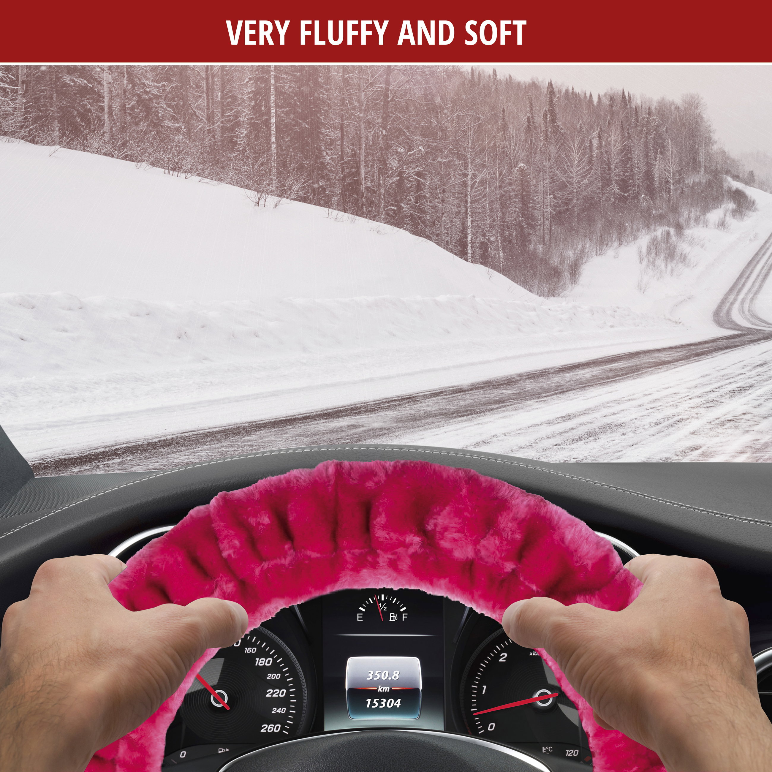 Teddy plush steering wheel cover, fluffy faux fur steering wheel cover, plush steering wheel protector pink