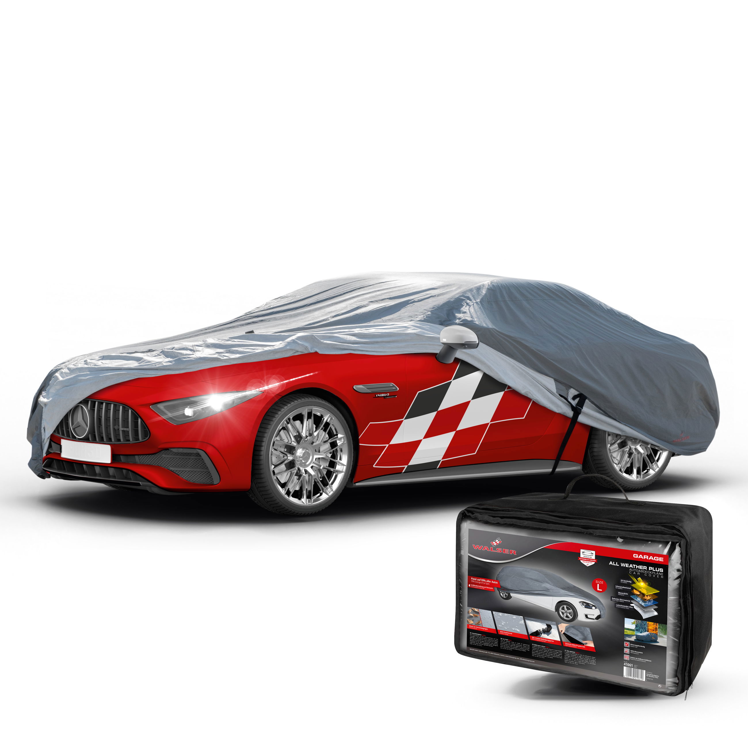 Telone per auto Premium All Weather Plus, telone auto garage completo Misura 2 Auto grigio