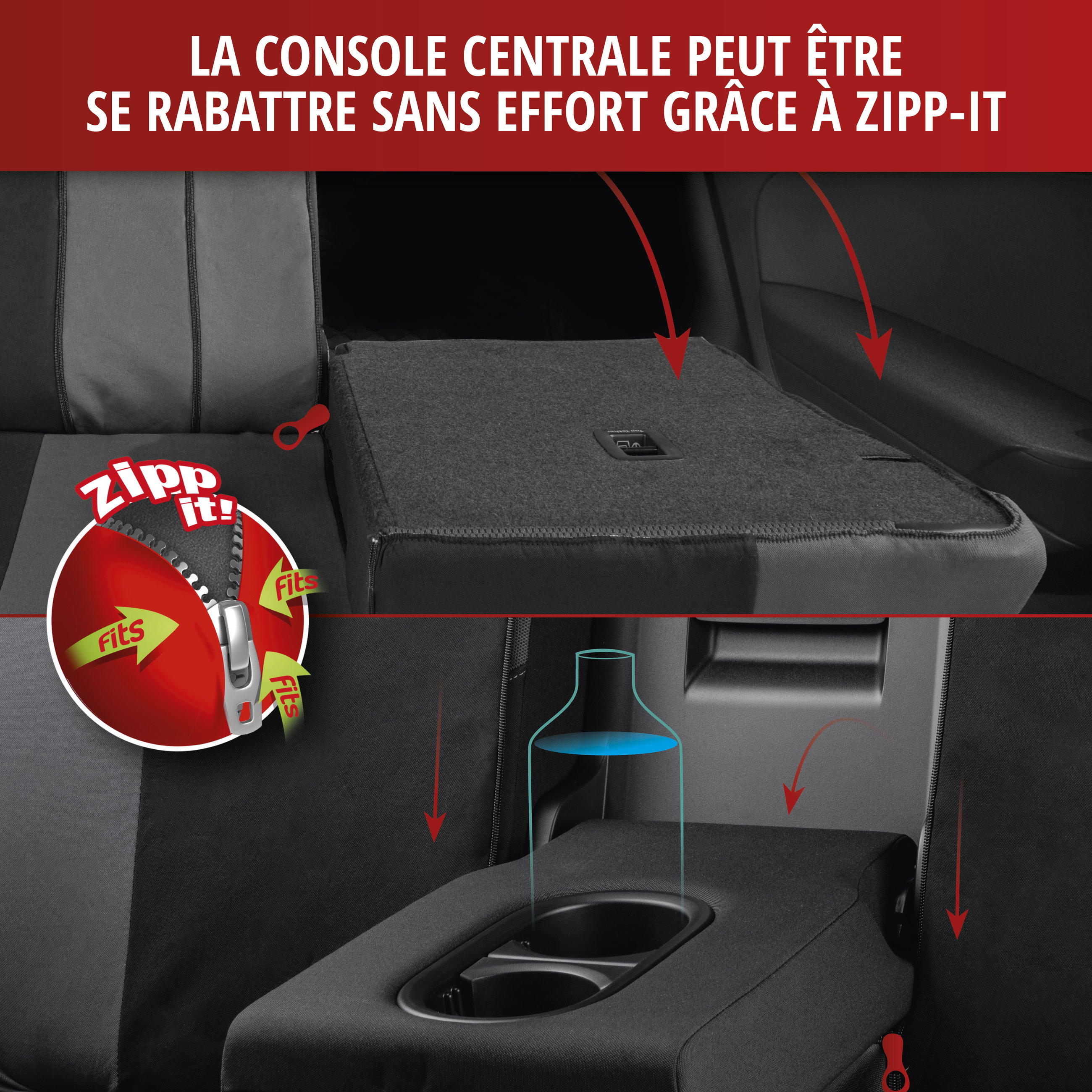 ZIPP IT Premium Inde housses de siège auto avec système de fermeture éclair