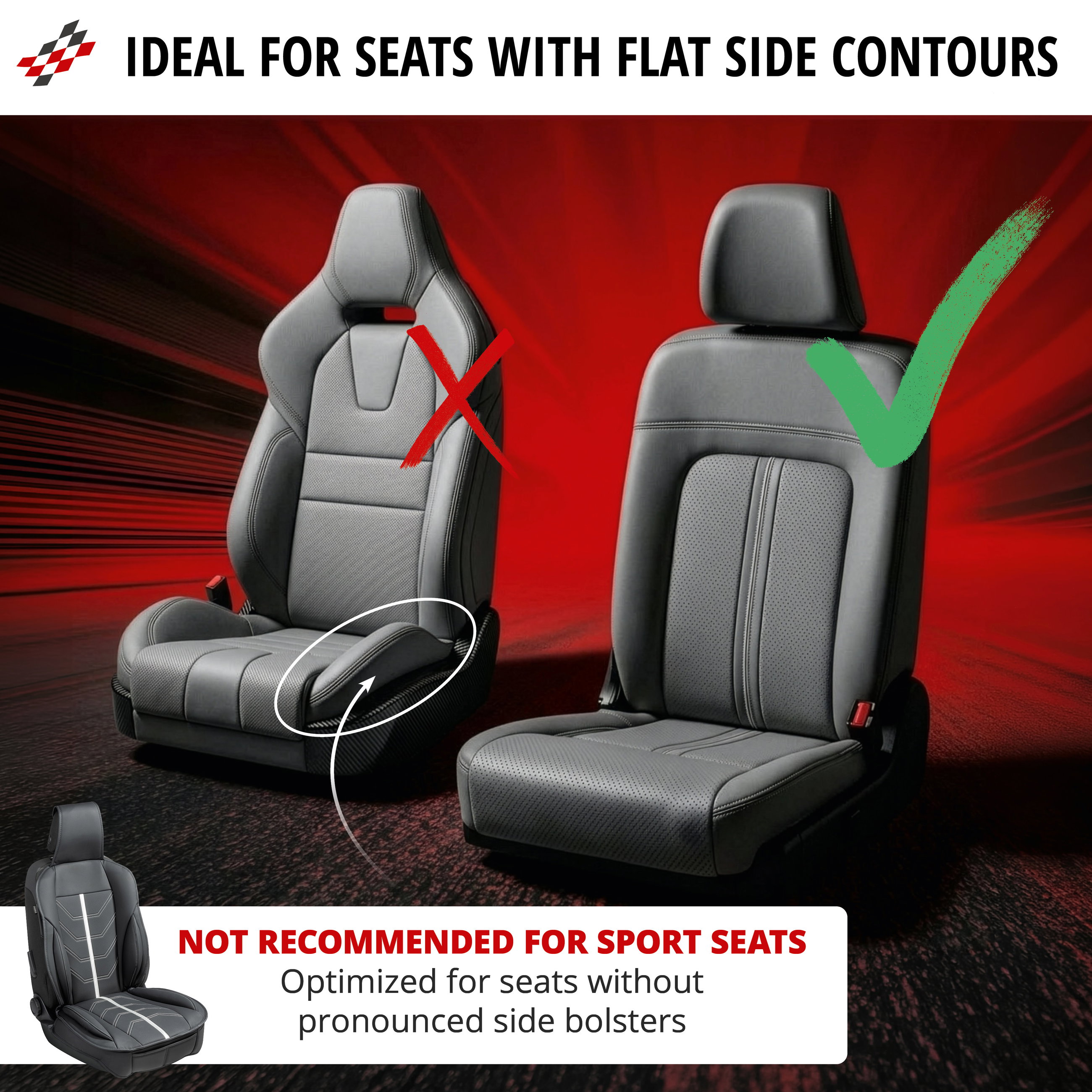 Autositze, Vordersitz, graues Leder, Seitliche Verkleidung, perforierte Textur, Autositze, Vordersitze, graues Leder, perforiertes Muster, Seitenschutz