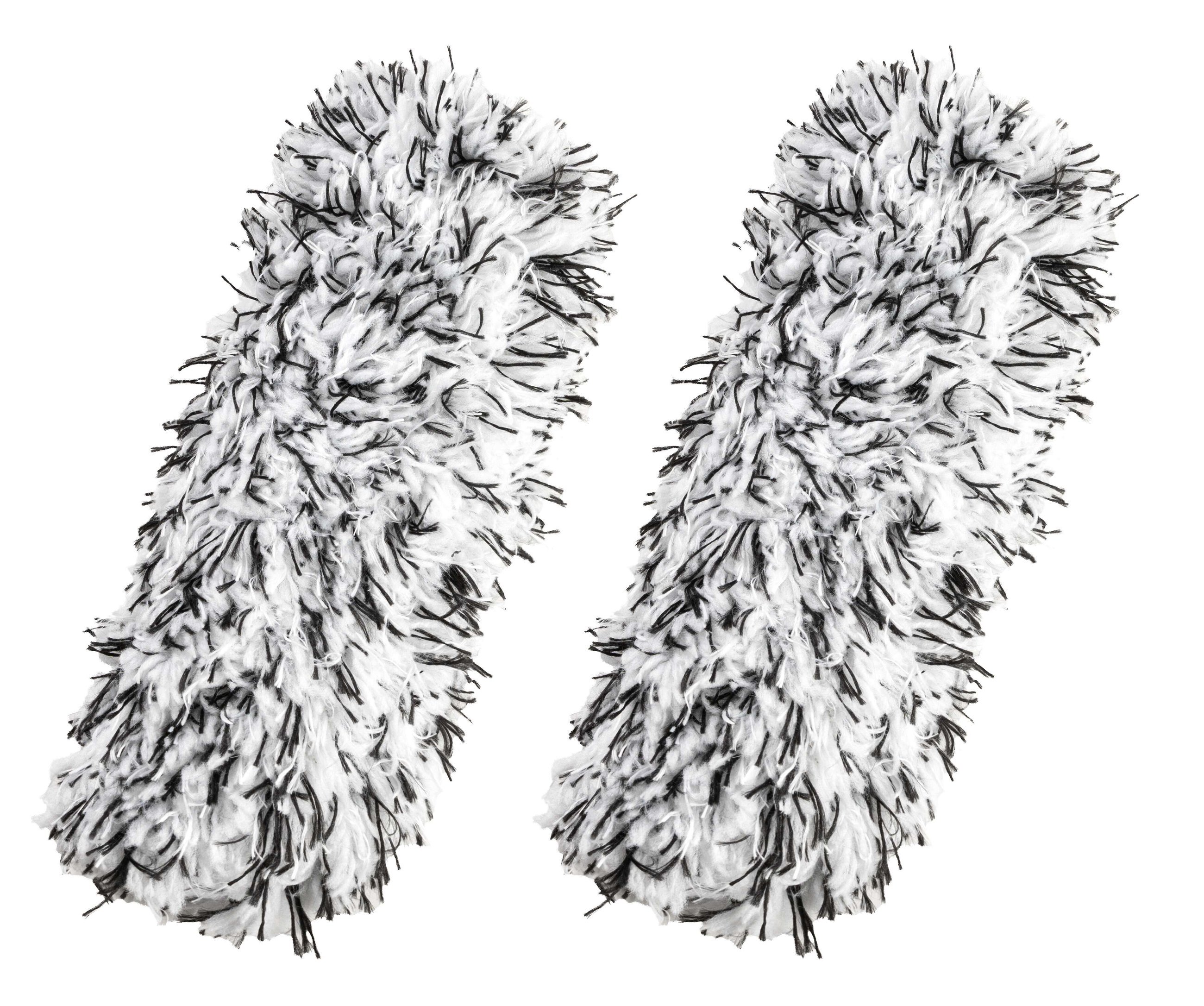 Microfibre textile cloth for rim brush 37 cm, 2 pieces Microfibre cover for rim brush black-white