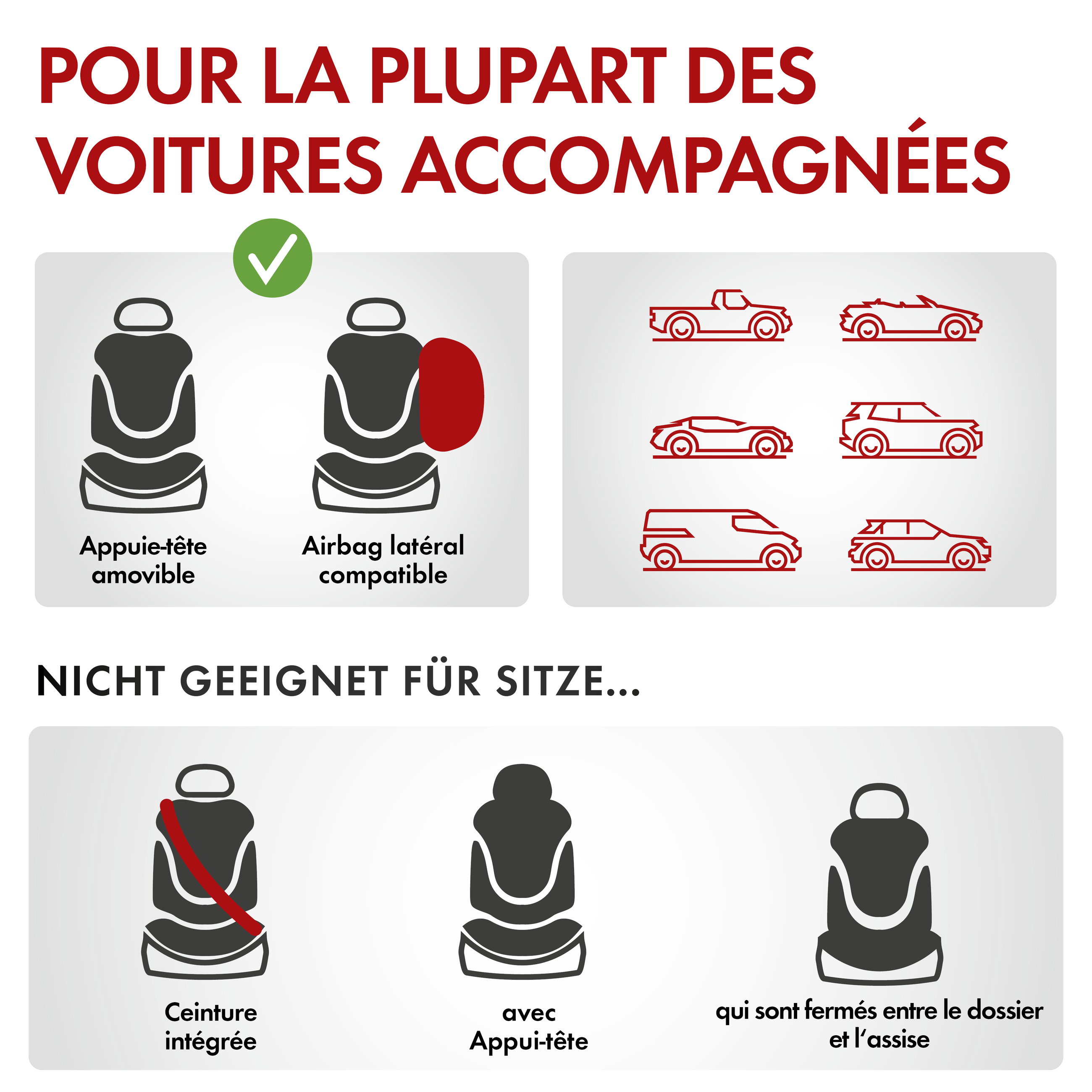 Housses de sièges Fairmont bleu