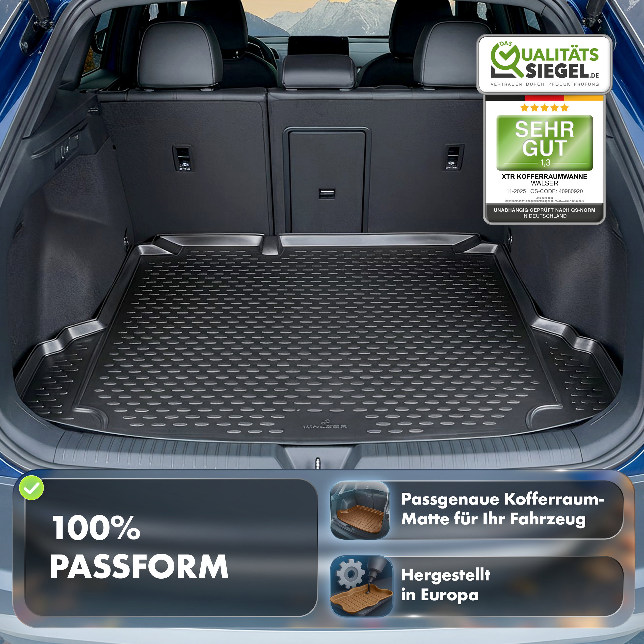 Kofferraumwanne XTR für Nissan Qashqai 12/2006-04/2014, nicht passend für die verlängerte Version