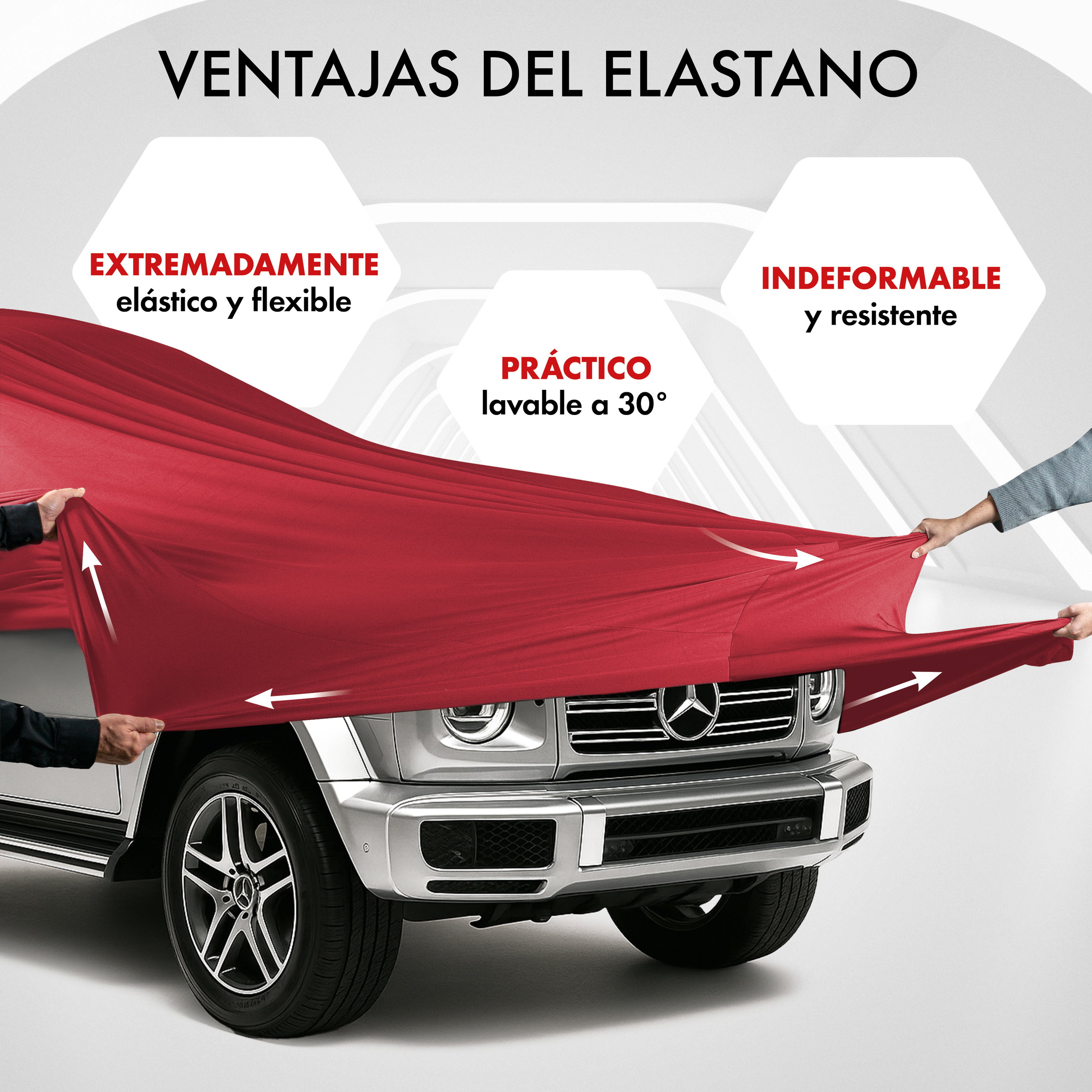 Werbung, Rad, Person, Geländewagen, Plakat, Autoabdeckung, Abdeckplane, Fahrzeugschutz, Mercedes-Benz, Autobehang