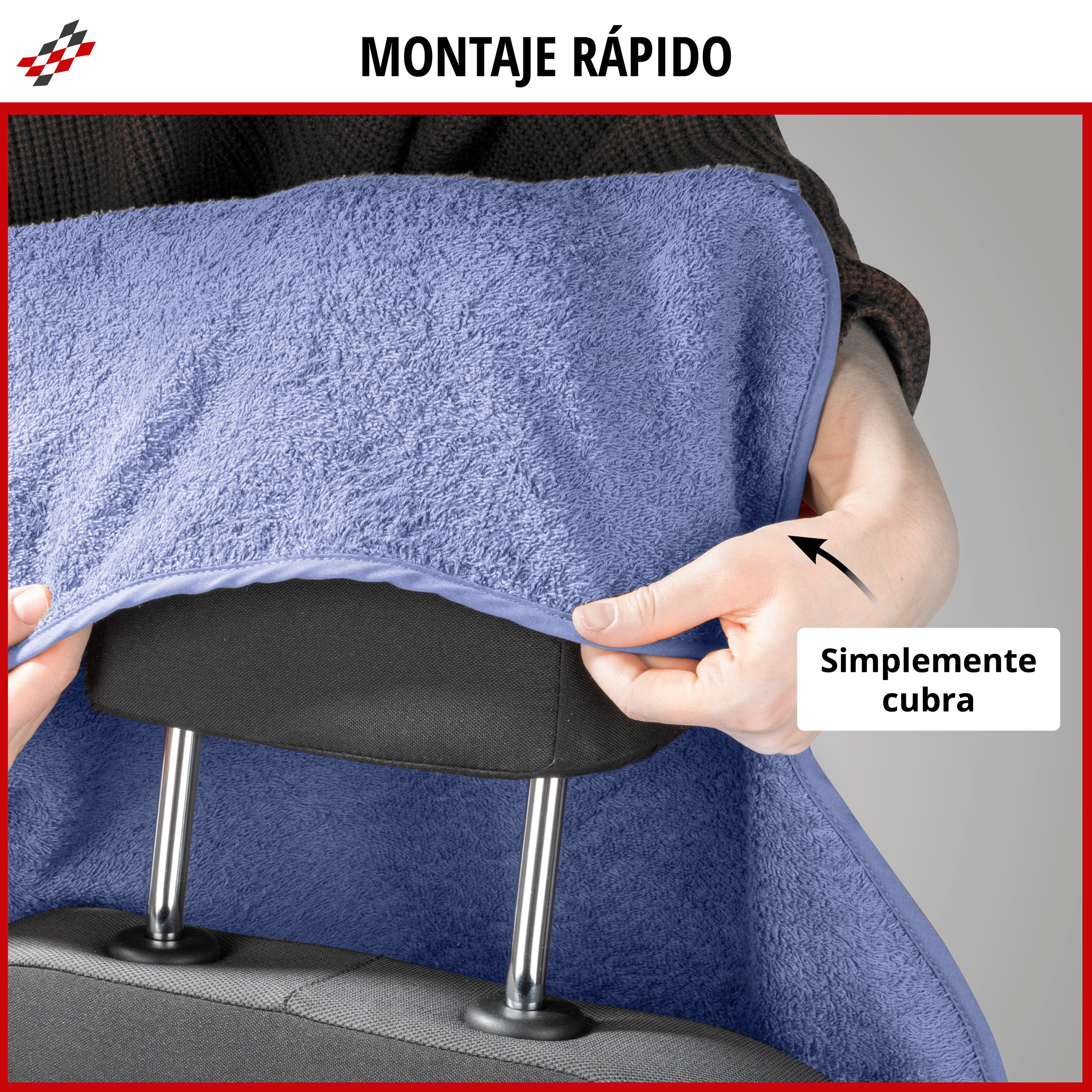 Coche-protector de asiento Multicover, coche-cojín de asiento lavable marineblau, 1 pieza