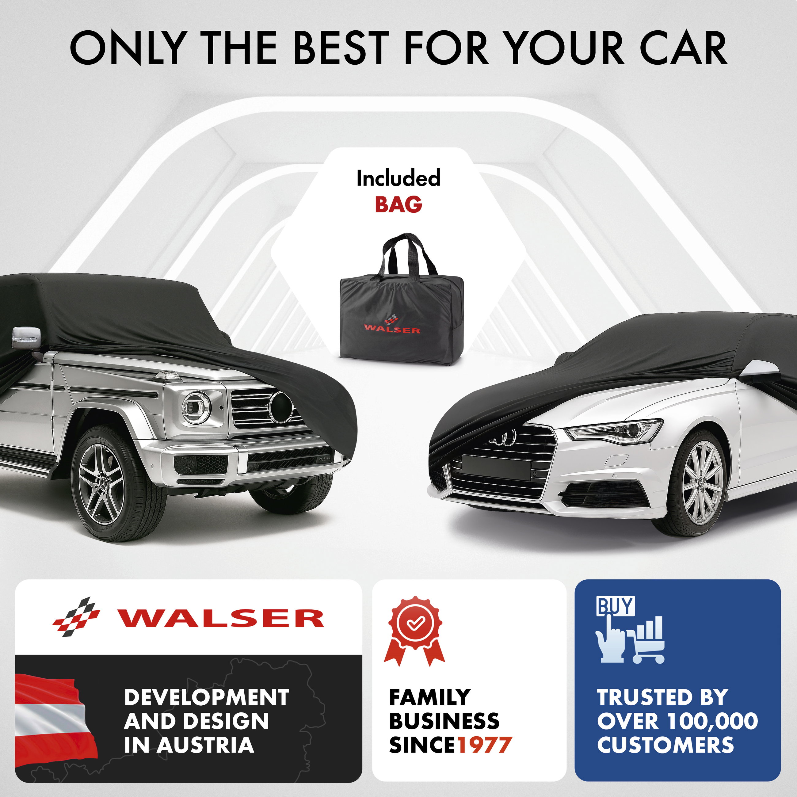 Car cover Indoor Stretch size 2 car red