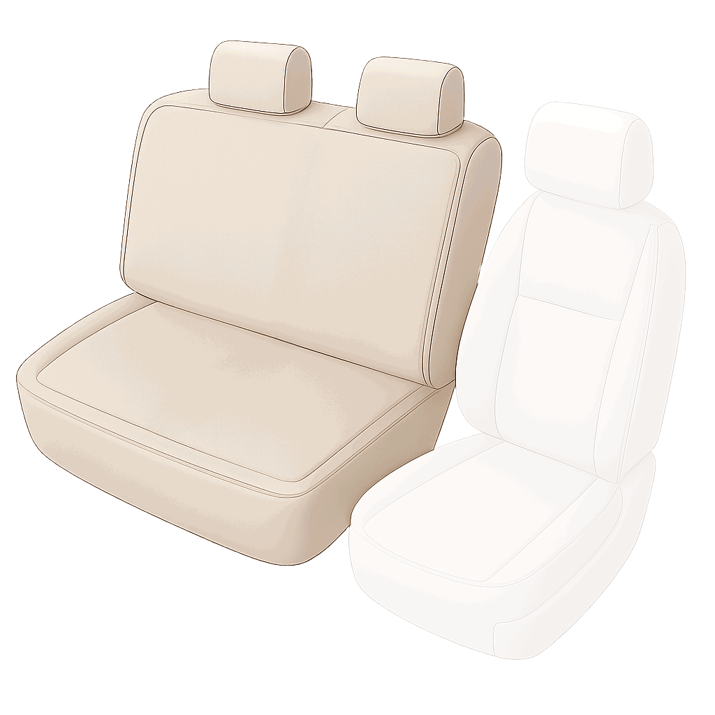 Housse de siège Transporter en tissu pour Mercedes Vito 447, double banquette avant