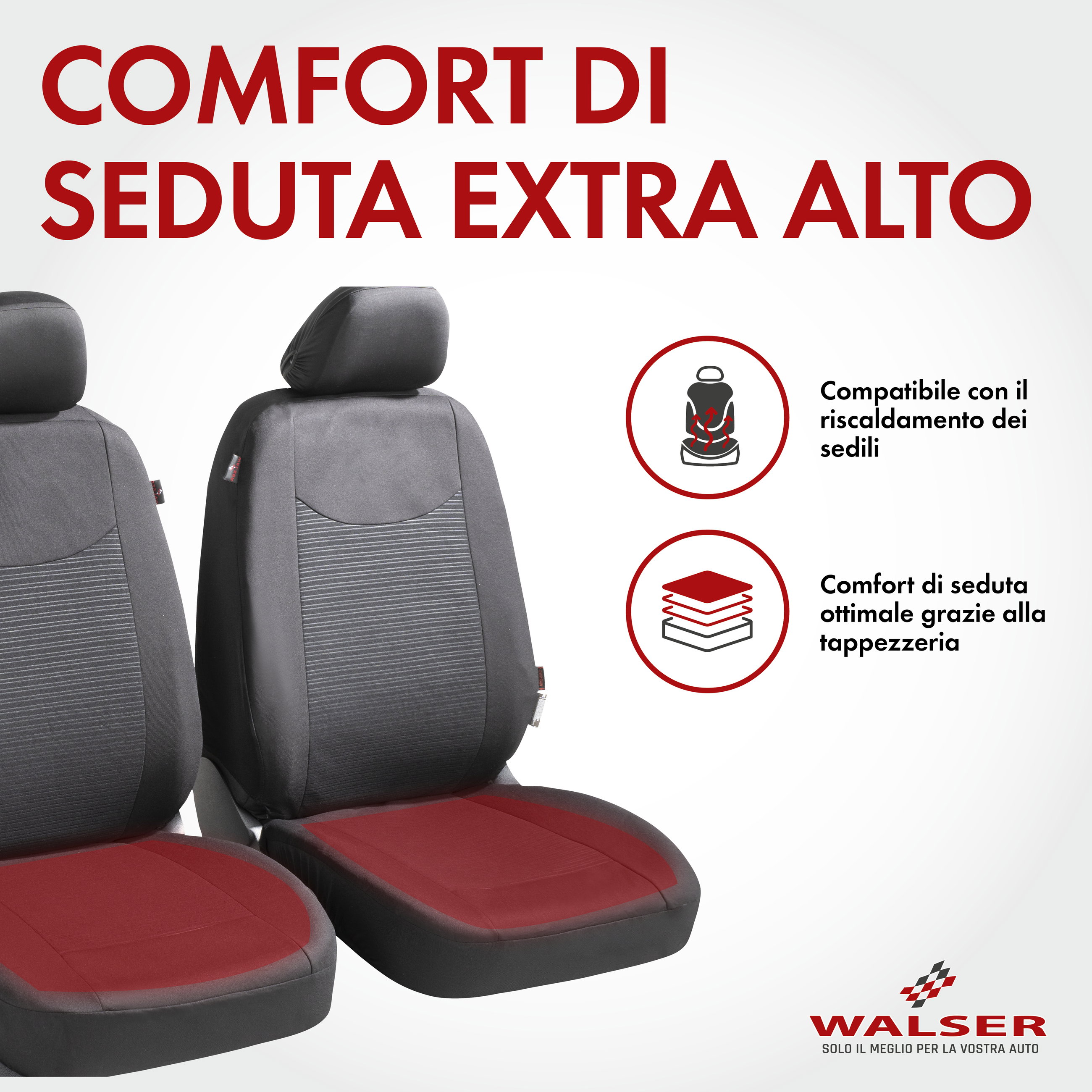 ZIPP IT Coprisedili Speedway set completo con sistema di chiusura lampo nero