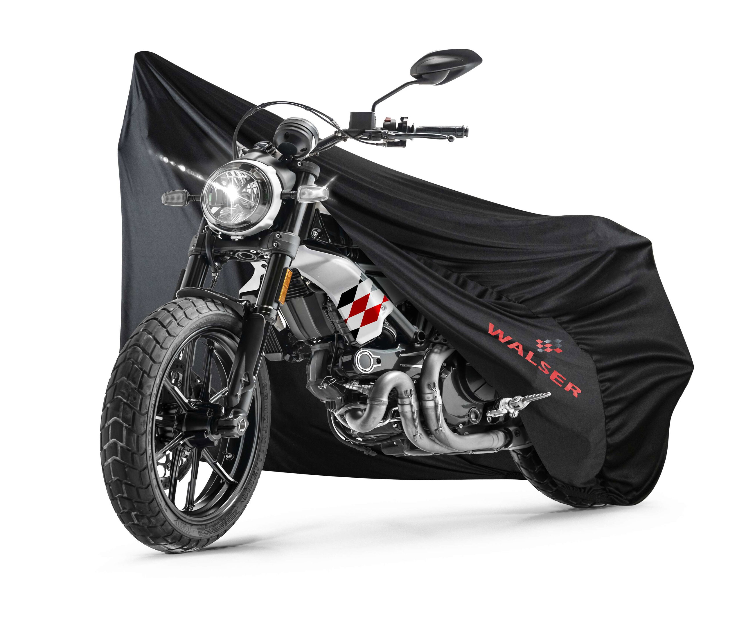 Bâche moto Indoor Stretch L, Bâche de protection moto Indoor respirante, garage moto pour l'intérieur - 250x100x130 cm noir