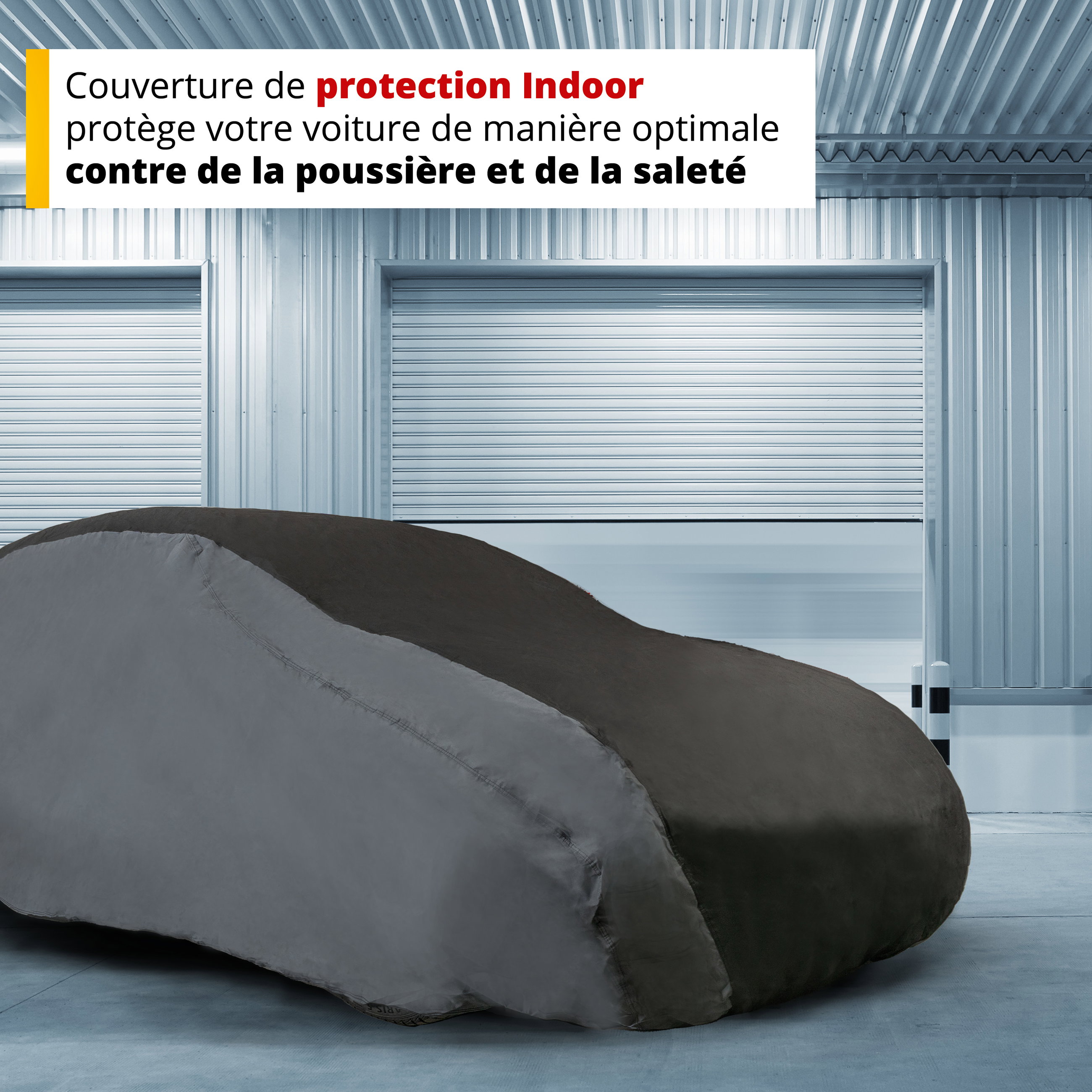 Housse de voiture Indoor Eco, bâche complet pour l'interieur taille 2 voiture noir