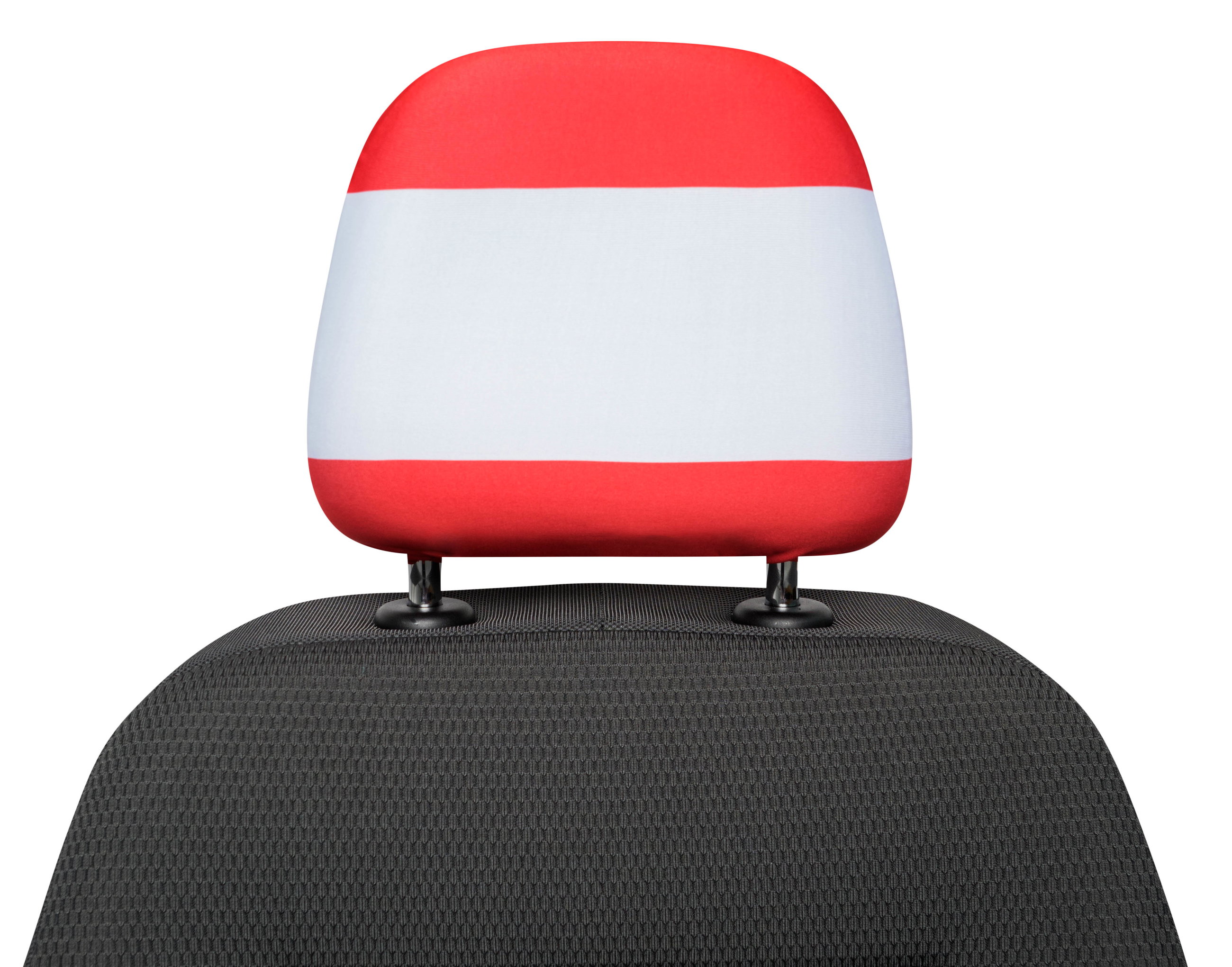 Stuhlhinterkopf, Sitzkissen, Roter Rand, grauer Sitz, Kopfstütze