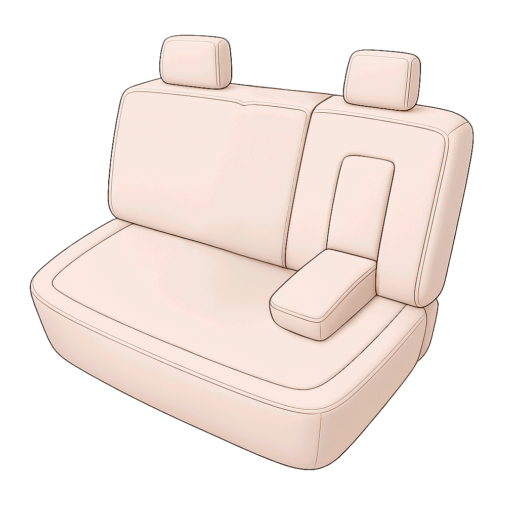 Hoes Performer van 100% polyester compatibel met Mercedes-Benz Sprinter, VW Crafter, 1 dubbele bankhoes