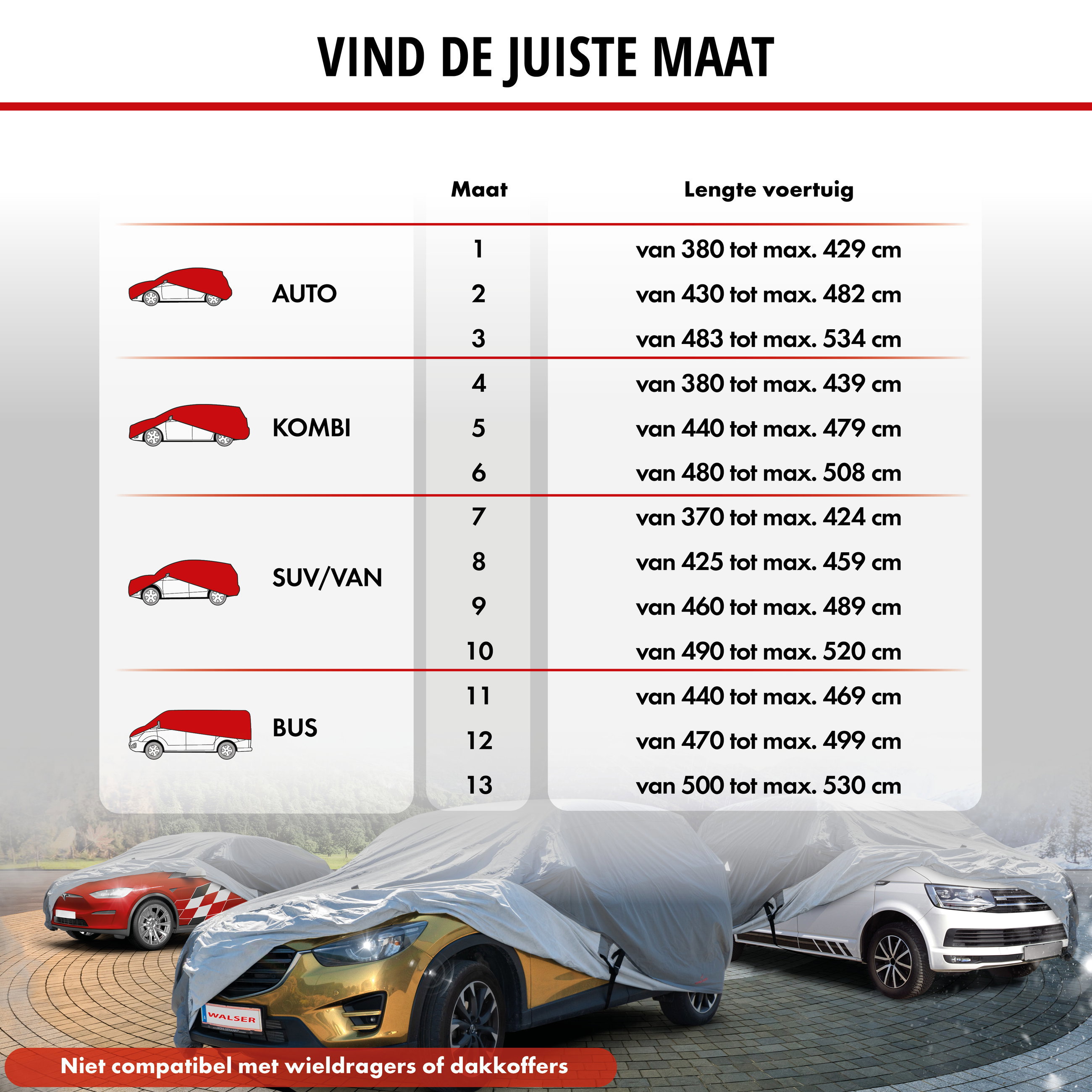 Premium Dekzeil voor auto All Weather Plus, autozeil volledige garage Maat 1 Auto grijs