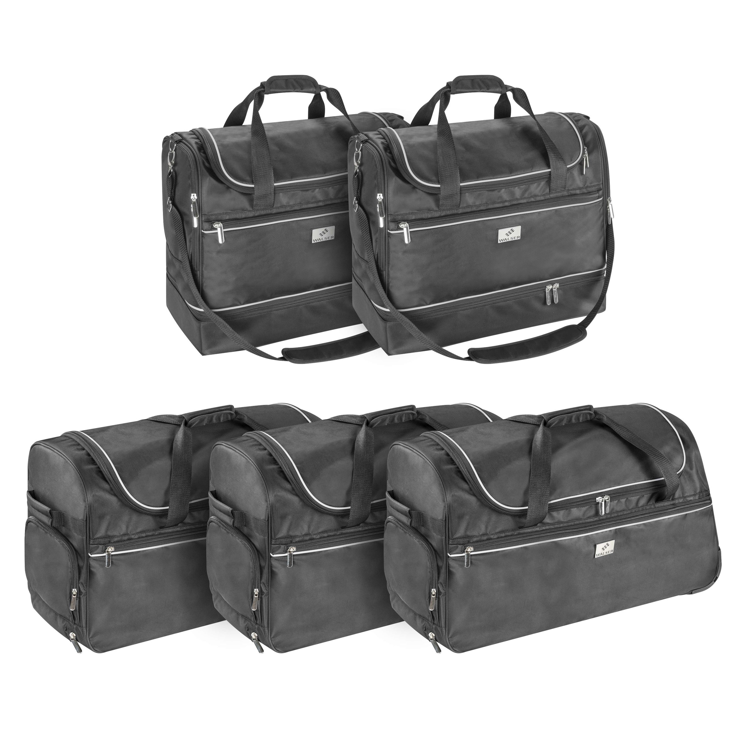Carbags reistassenset voor VW Passat Variant B8 (3G5), set van 5 koffertassen, 2x sporttas 65l + 3x trolleytas 100l