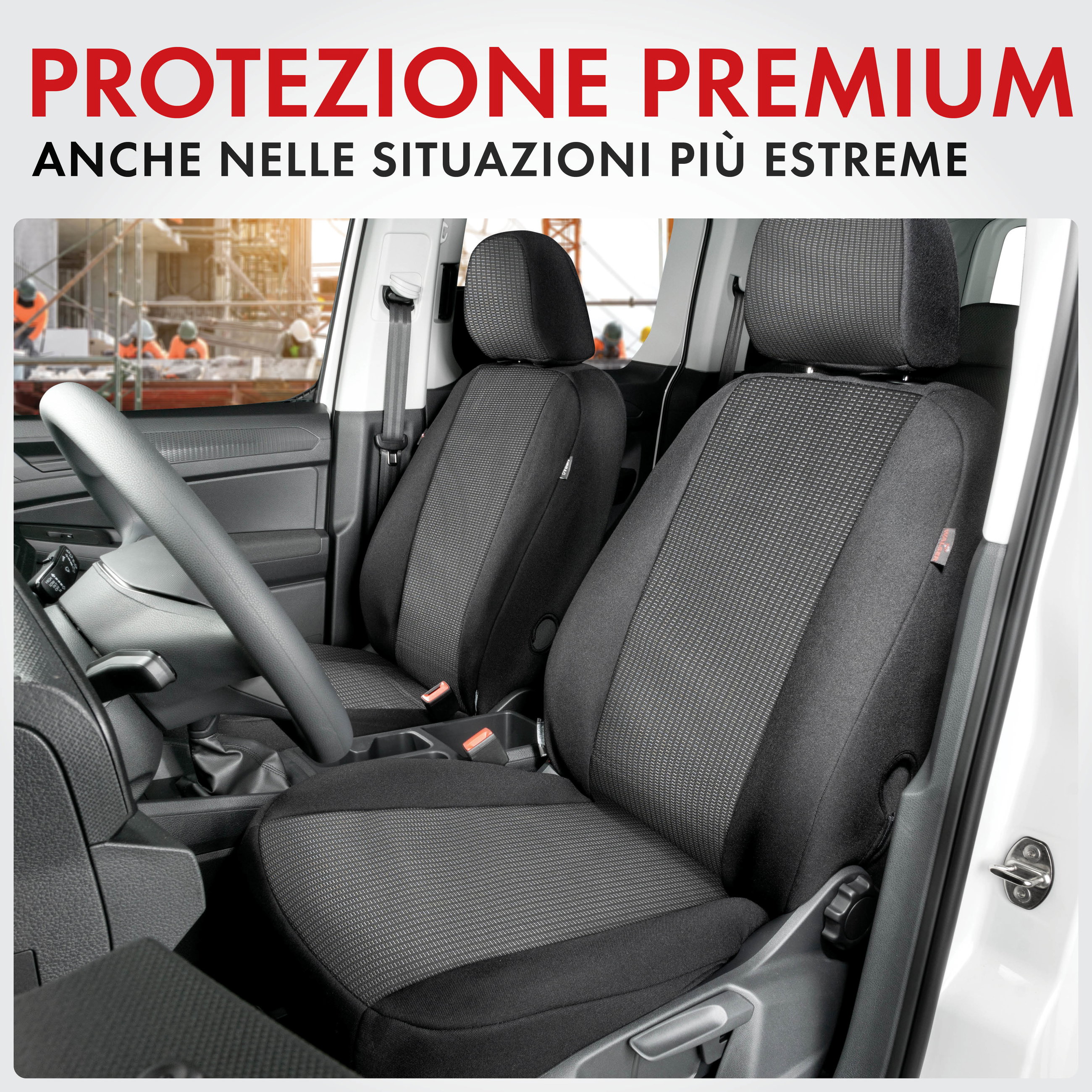 Coprisedile universale Performer in 100% poliestere per furgone/trasporto/autobus, Copertura per panca a 3 posti