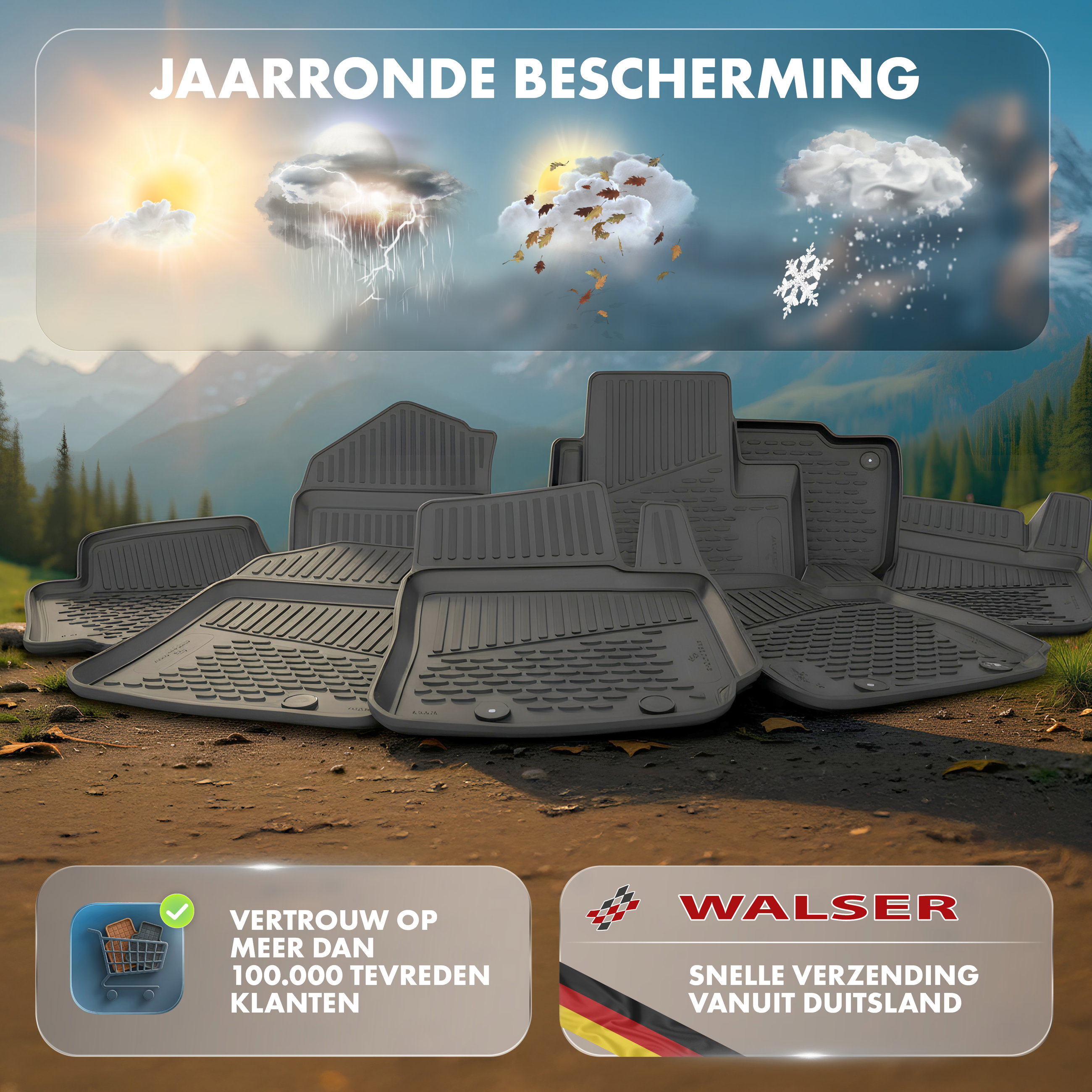 Kofferbakmat XTR geschikt voor VW T-Roc bovenste laadbodem 07/2017-Vandaag