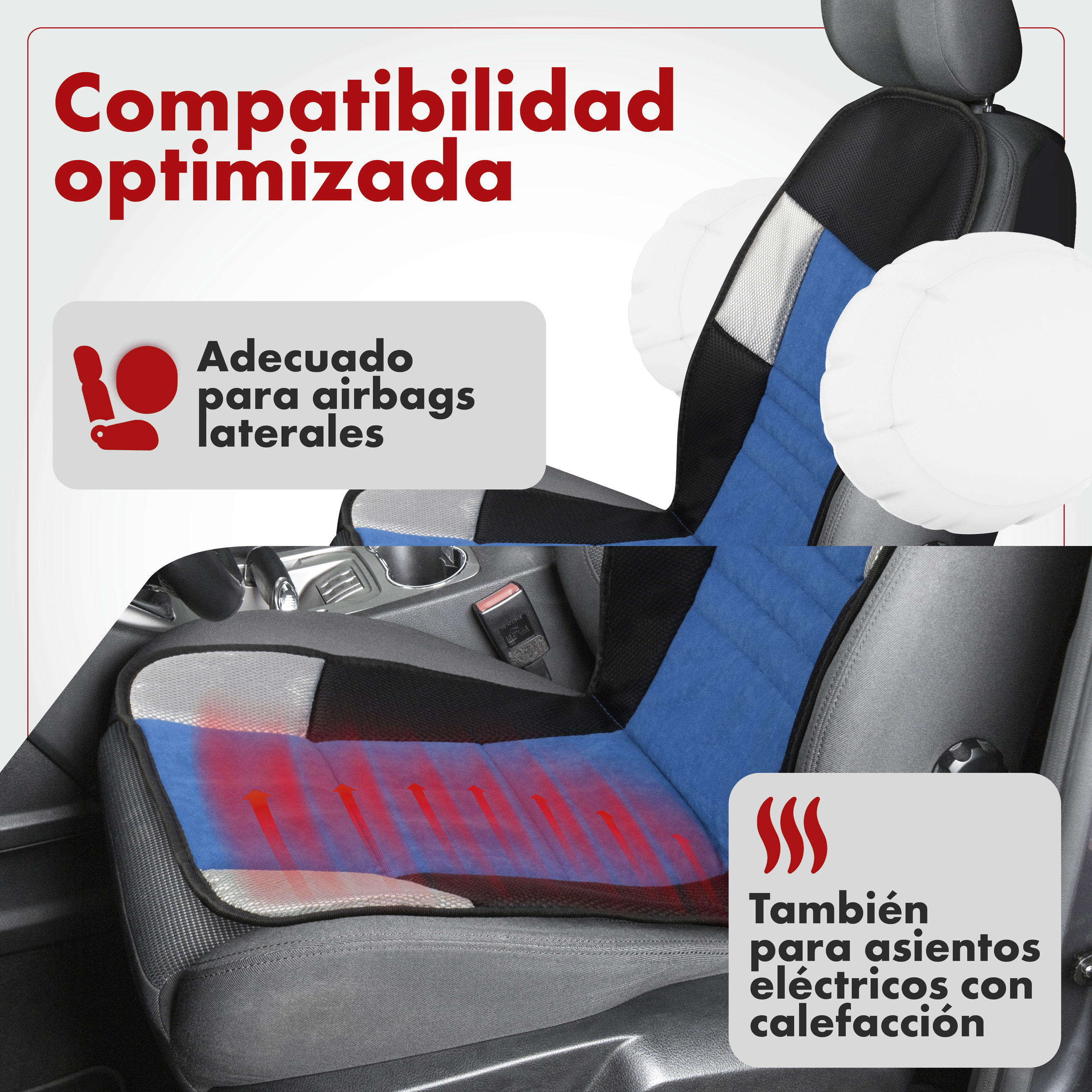 Kissen, Dekoration für Zuhause, silla de coche, asiento para bebé, acolchado azul, cushion de coche, calefacción integrada