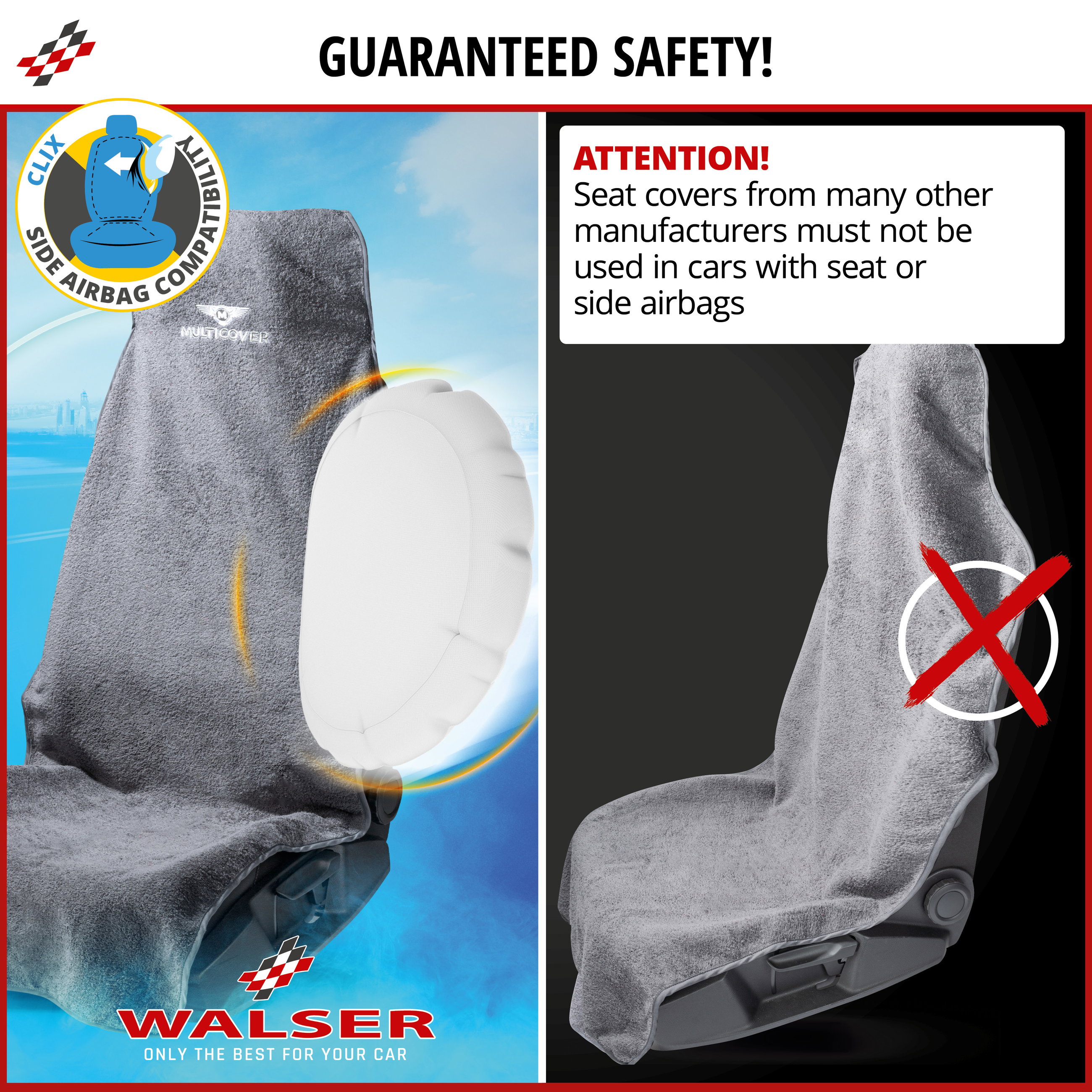 Car Seat cover Multicover grey, 1 piece
