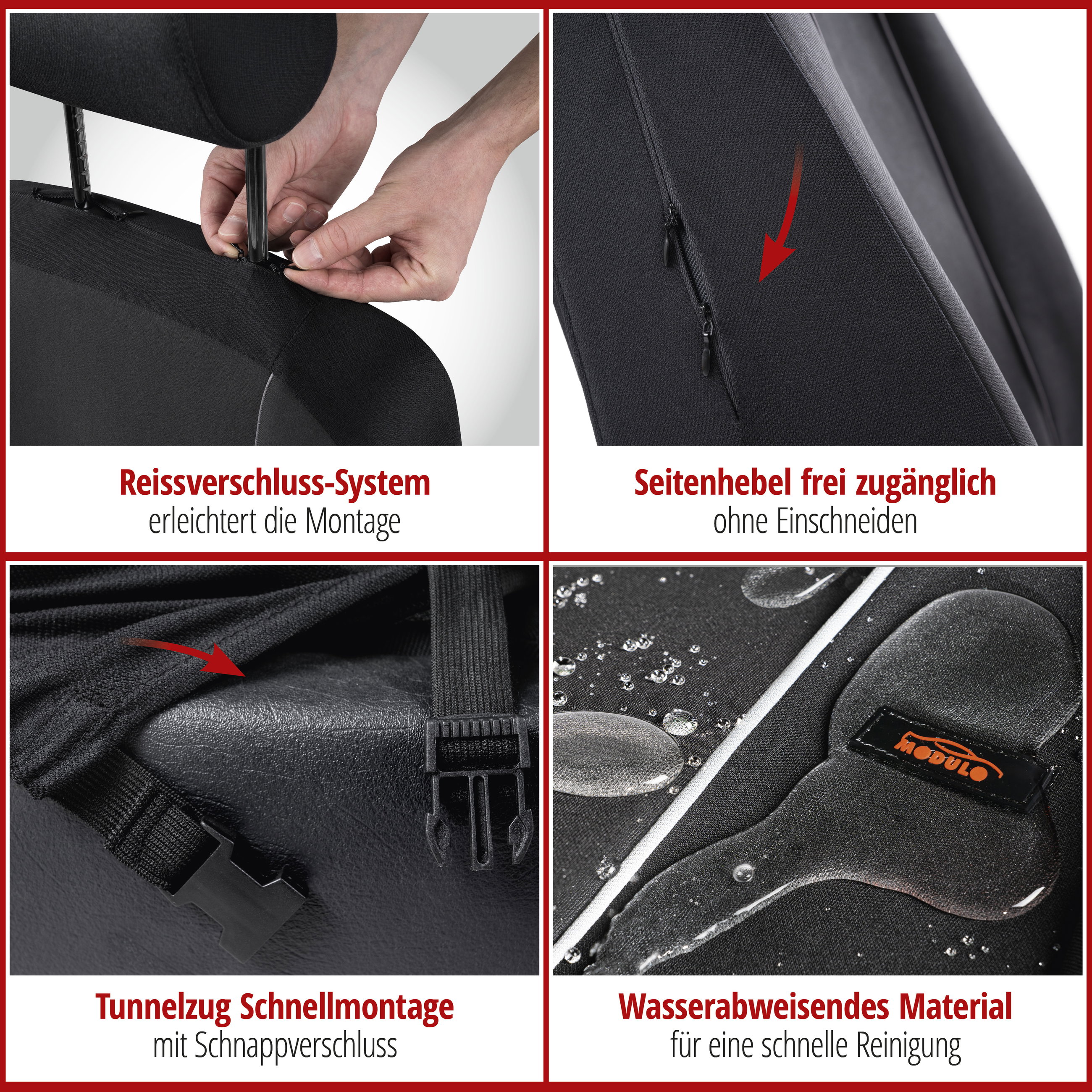 Autositzbezug Modulo, PKW-Schonbezug Einzelsitz für Normalsitze graphit, 1 Stück