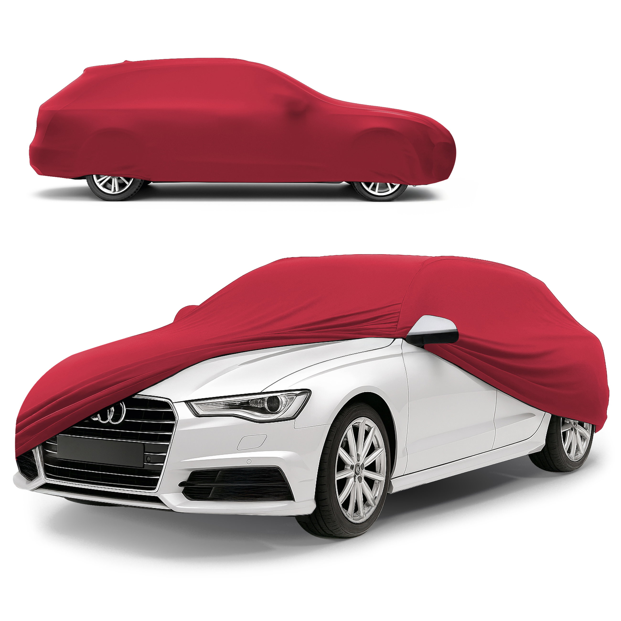 Premium Telo Copriauto da interno Indoor Stretch Plus, Copertura protettiva per uso interno Misura 6 station wagon rosso, Walser Onlineshop