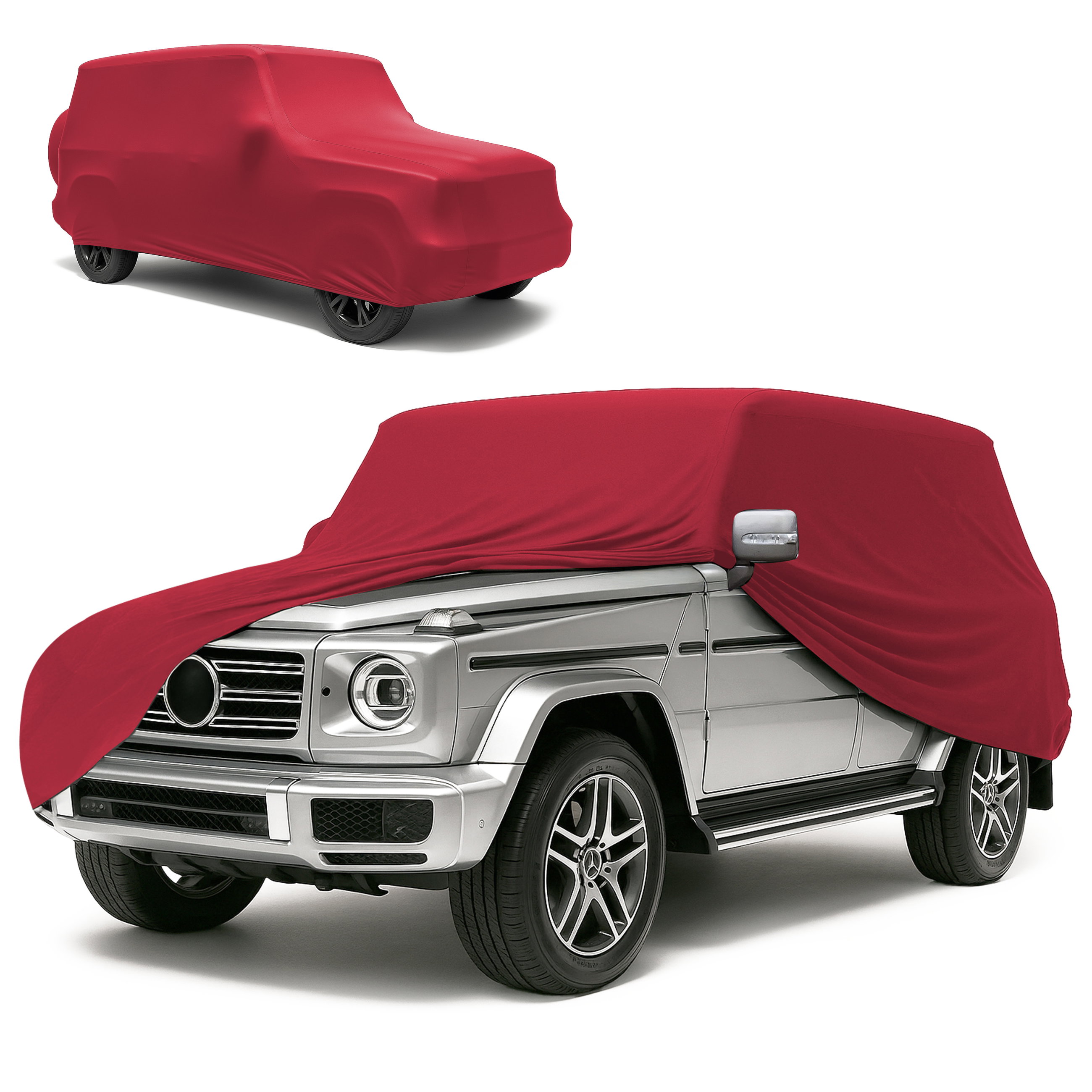 Car cover Indoor Stretch Plus size 10 SUV/VAN red, Walser Onlineshop