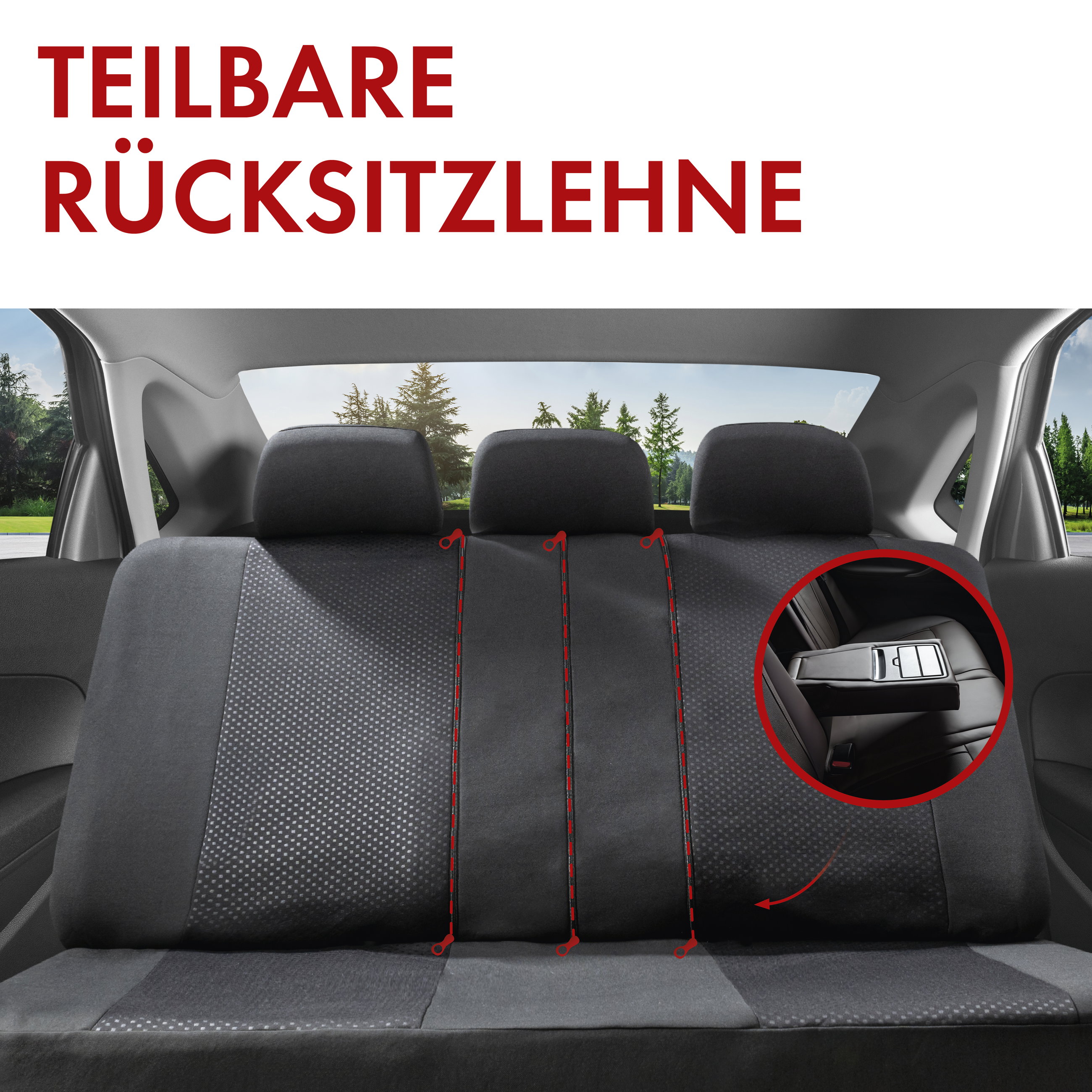 Autositzbezug ZIPP-IT Dundee, PKW-Schonbezüge für 2 Vordersitze mit Reißverschluss-System schwarz/grau