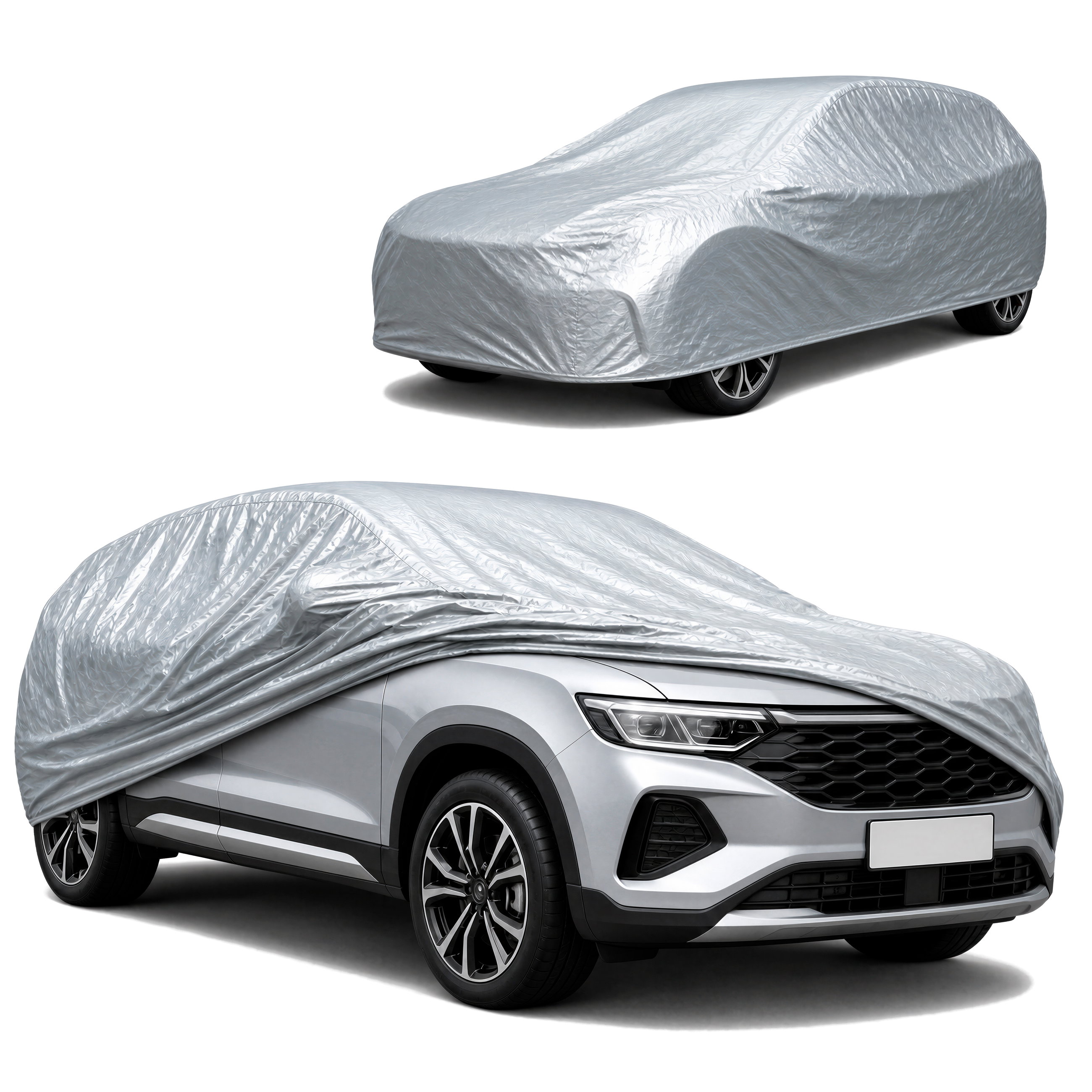 Telone per auto, telone auto garage completo SUV misura L argento