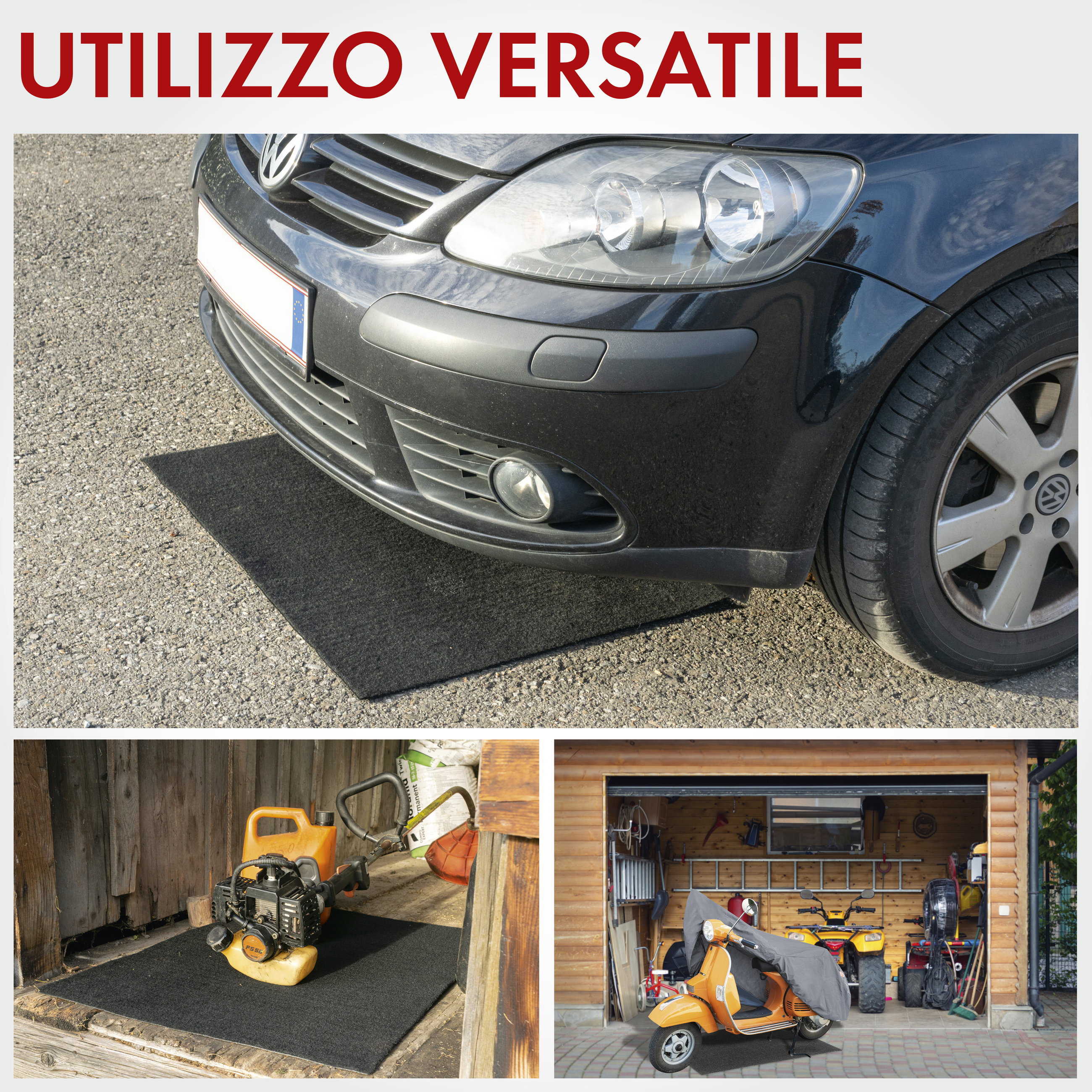 Tappetino per la raccolta dell'olio Clean Max 60x90 cm nero
