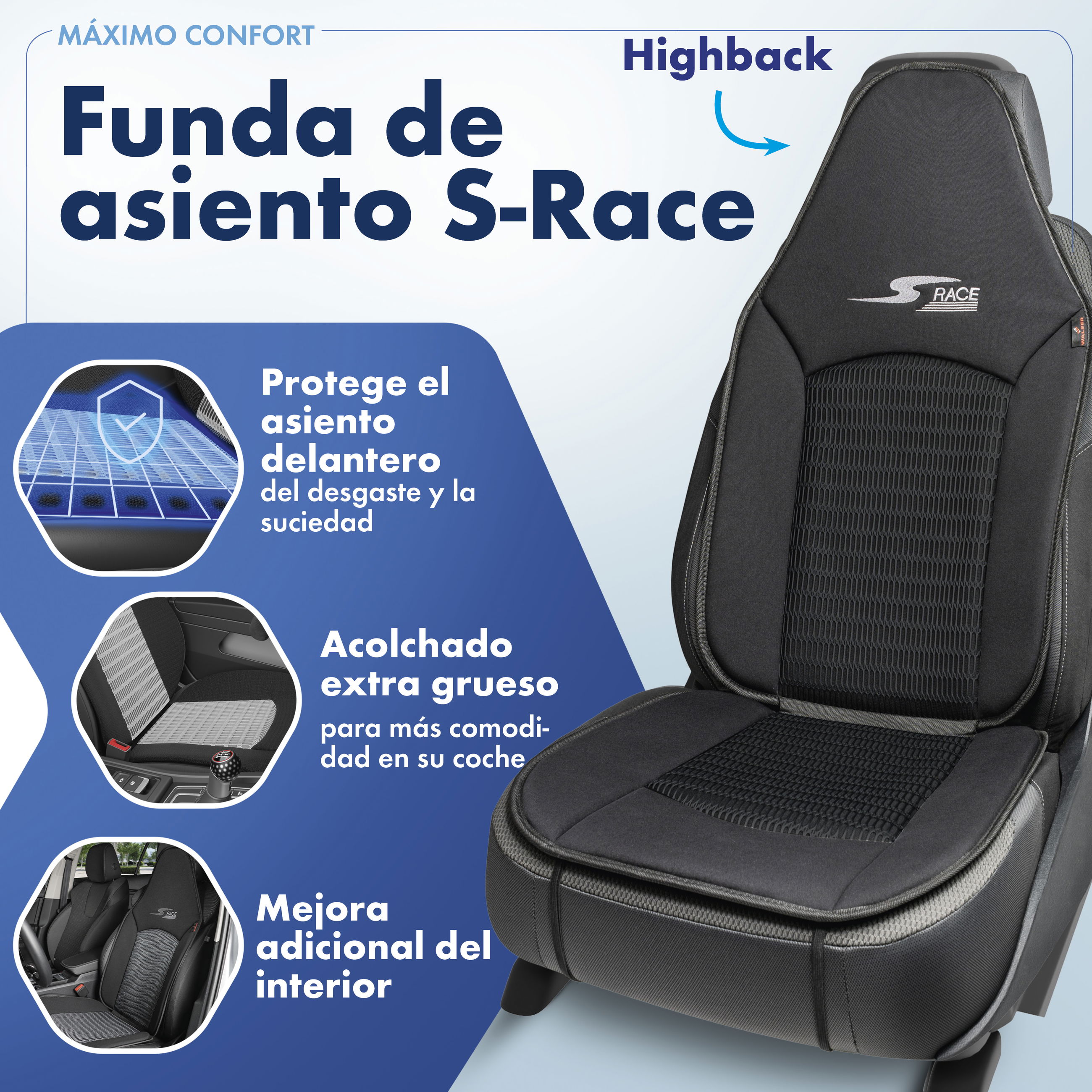 Kissen, Dekoration für Zuhause, autositze, Sitzkissen, Rückenstütze, grau, Highback