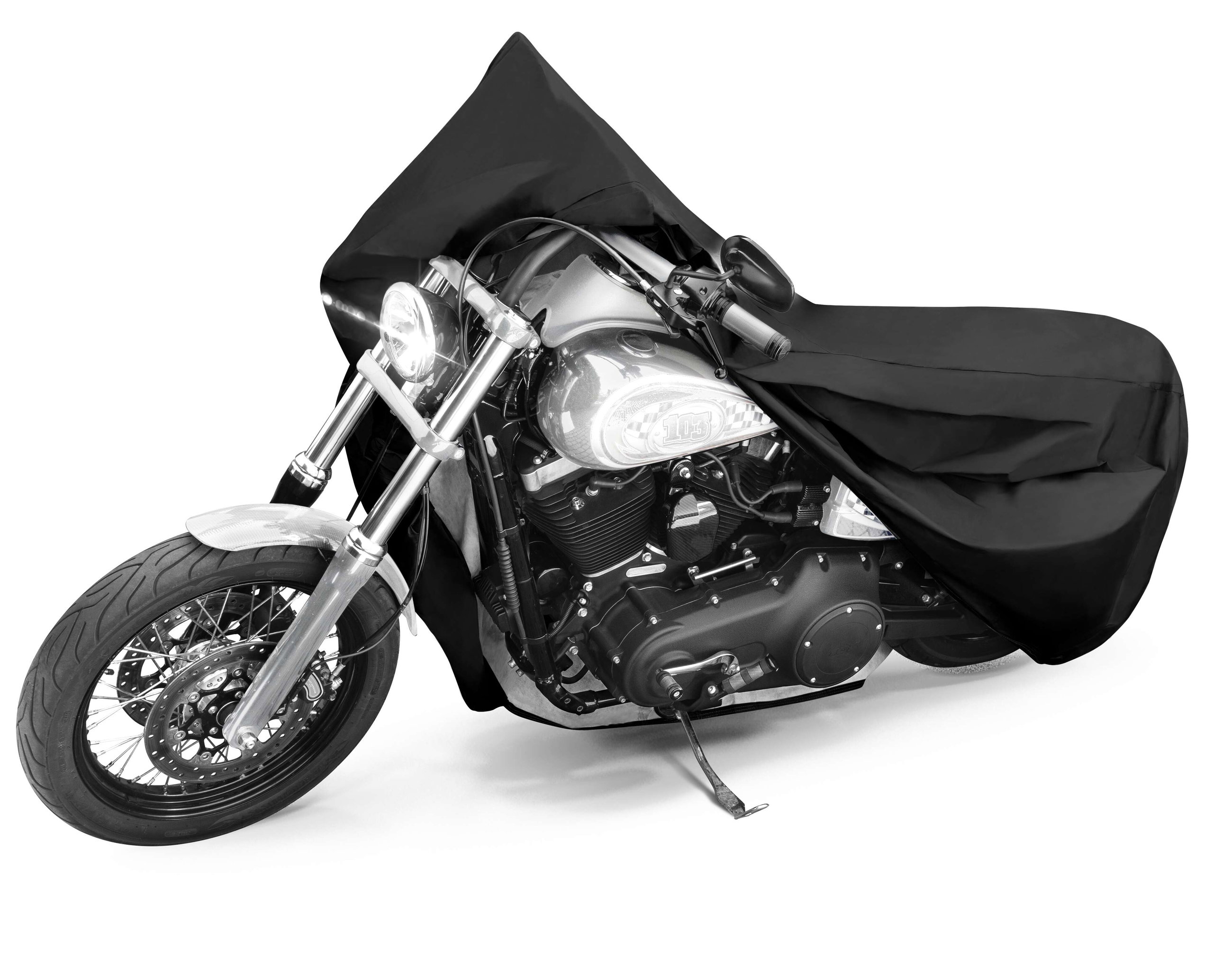 Motorrad Abdeckplane All Weather L, Motorrad Abdeckplane, Motorrad-Garage wasserdicht - 250x100x130 cm schwarz