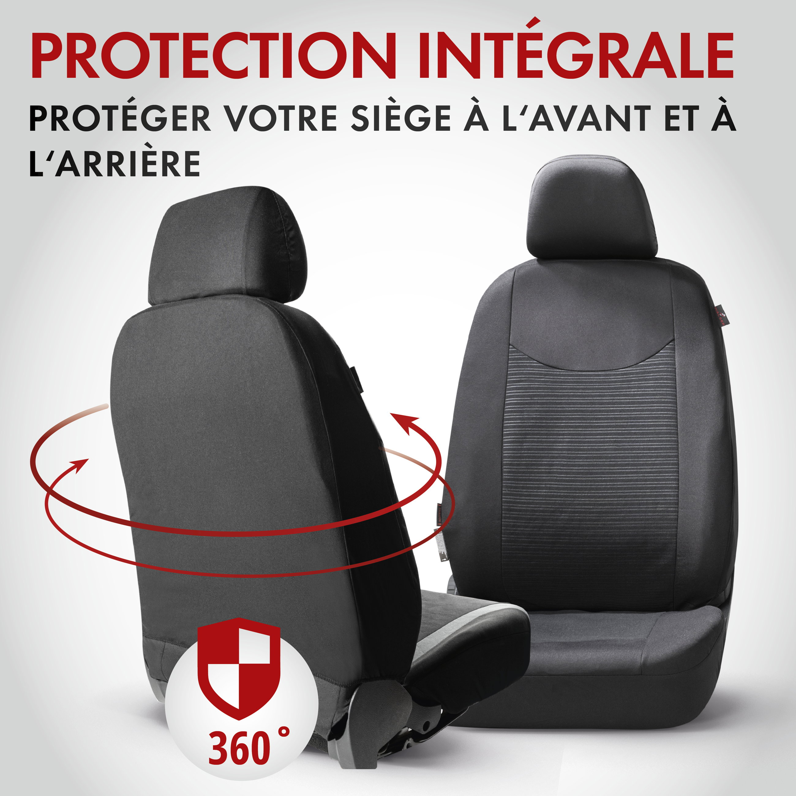 ZIPP IT Housse de sièges Speedway complet avec système de fermeture éclair noir