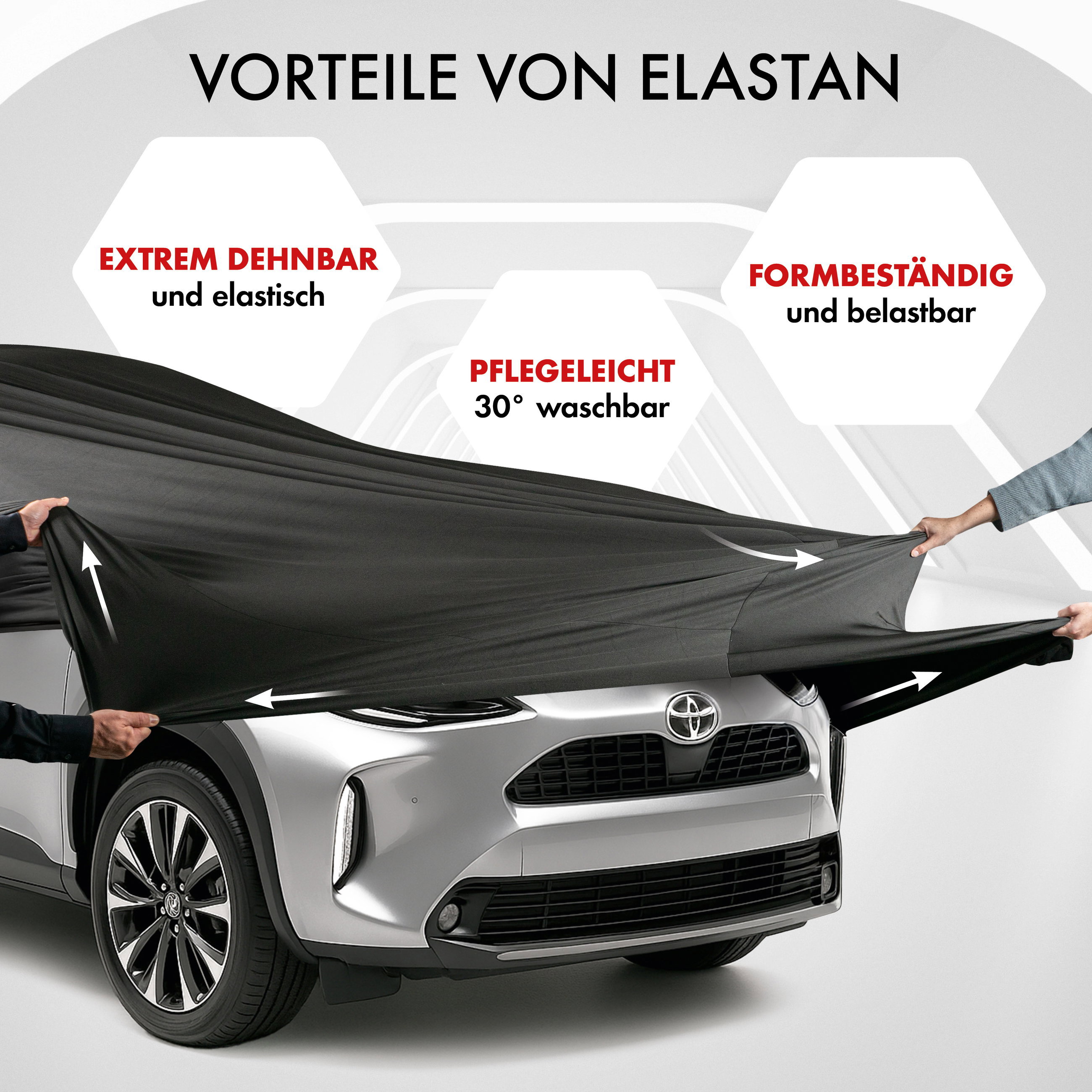 Autoplane Indoor Stretch Plus, PKW-Abdeckplane Größe 7 SUV/VAN schwarz