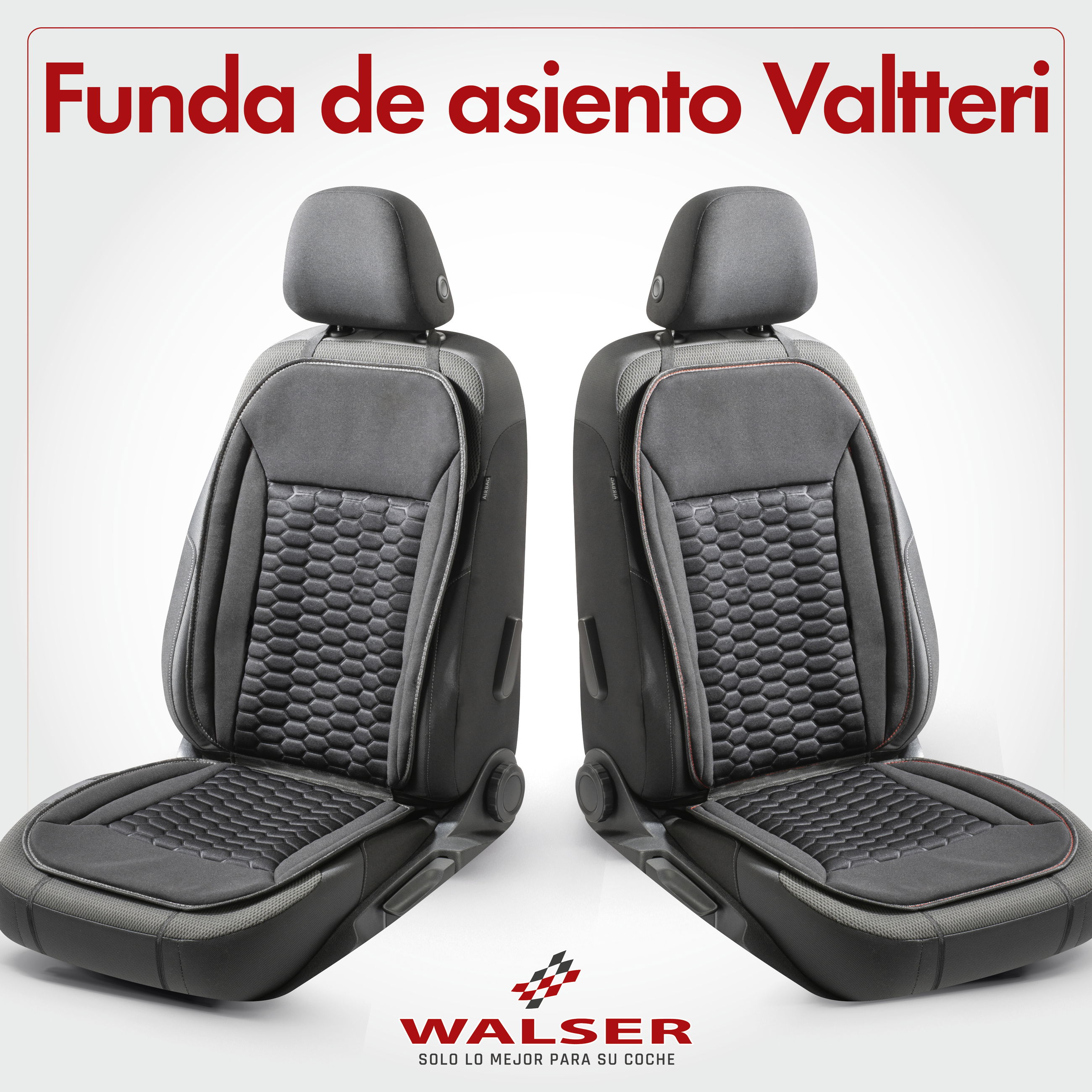 Kissen, Dekoration für Zuhause, autosedielt, Sitze, Sitzkissen, geprägtes Muster, Walser Logo