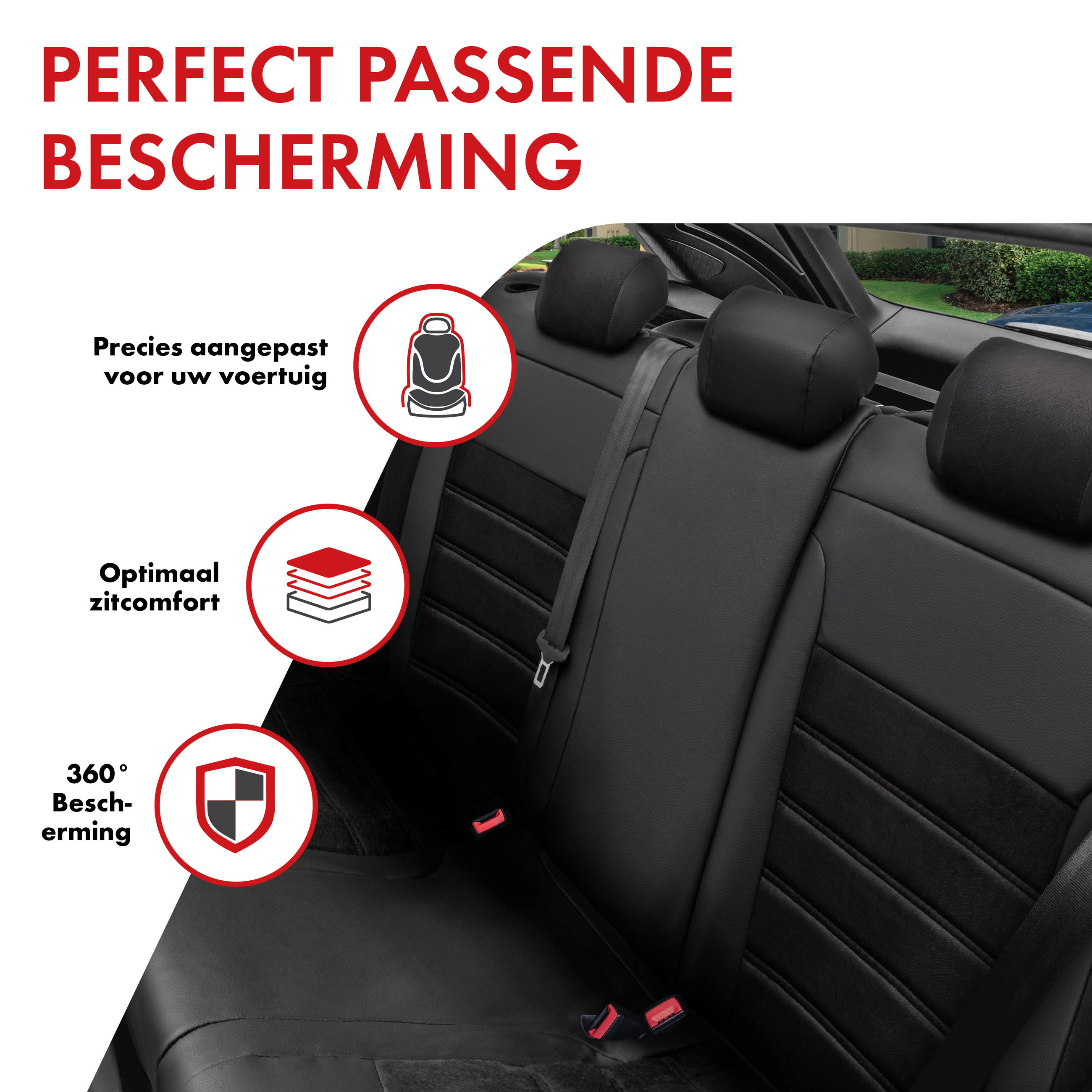Auto stoelbekleding Bari geschikt voor Ford Kuga II (DM2) 05/2012-Vandaag, 1 bekleding achterbank voor standard zetels