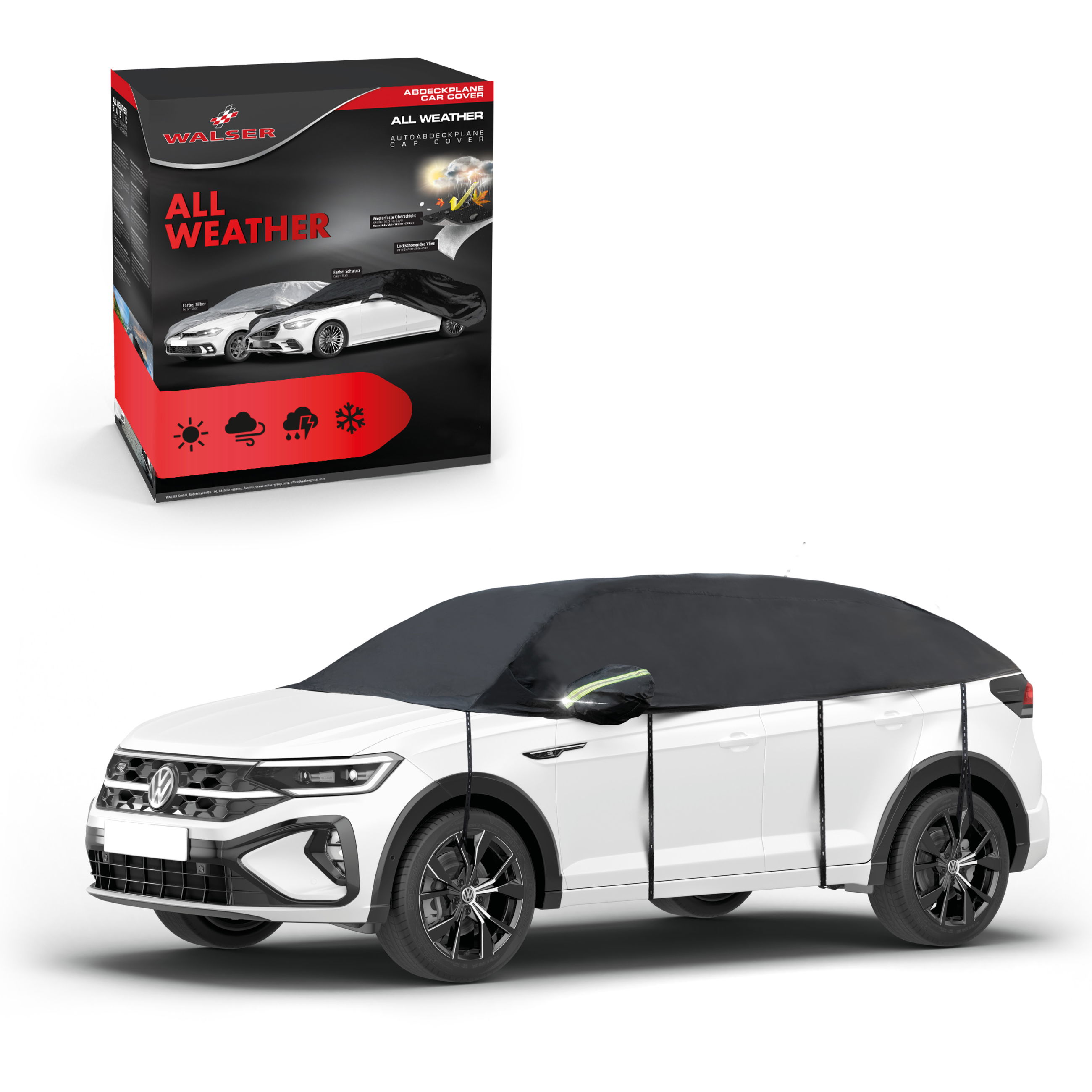Car cover All Weather, car cover half garage size 7 SUV/VAN black Car cover All Weather, car cover half garage size 7 SUV/VAN black