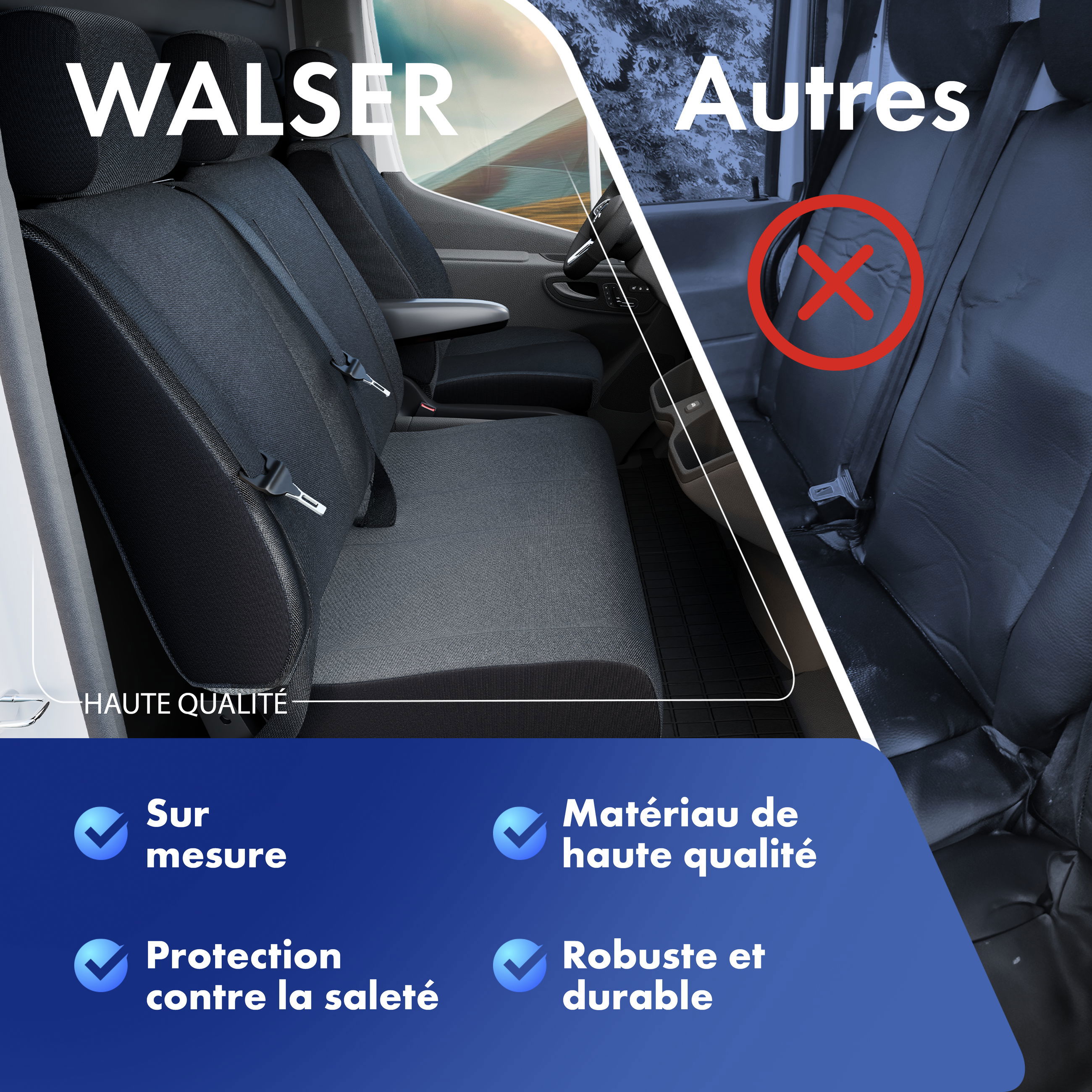 Housses De Siège Auto Pour Citroën Berlingo 2010-2025 - Ensemble Avant Et Arrière, Similicuir - Protection Complète - 11