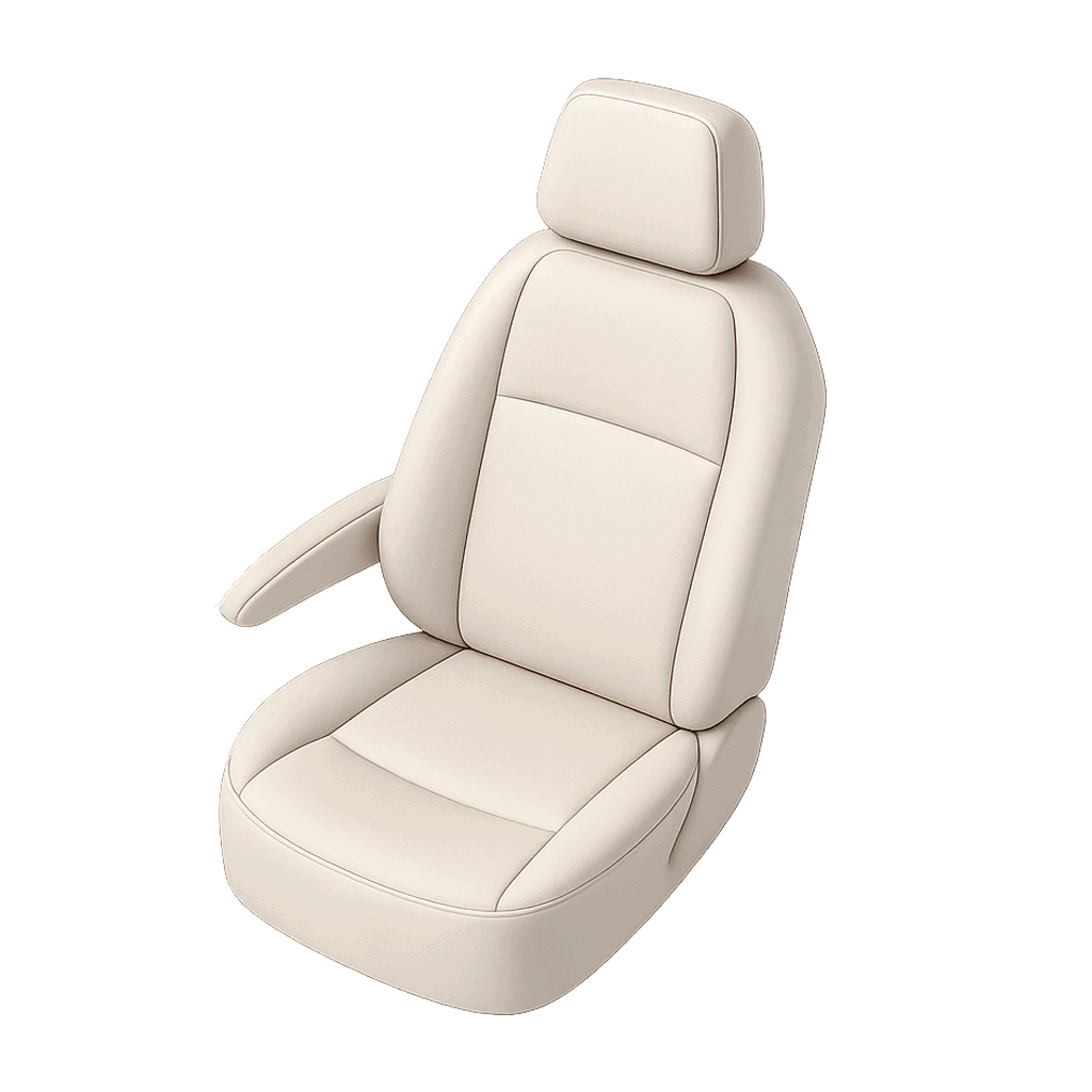 Seat cover made of fabric for VW T4, 1 single seat at the front (armrest cut-out)