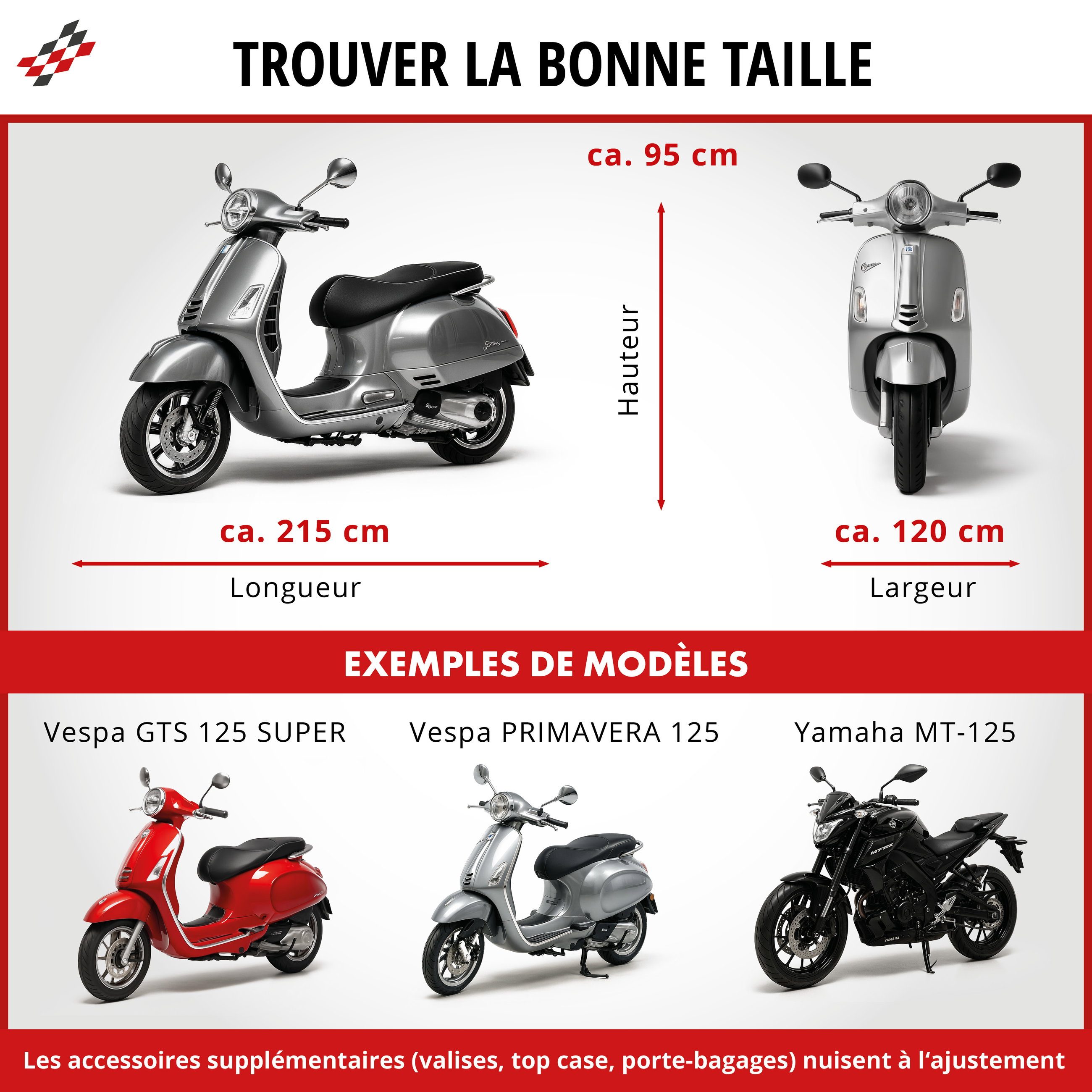 Bâche moto Indoor Stretch M, Bâche de protection moto Indoor respirante, garage moto pour l'intérieur - 215x95x120 cm noir
