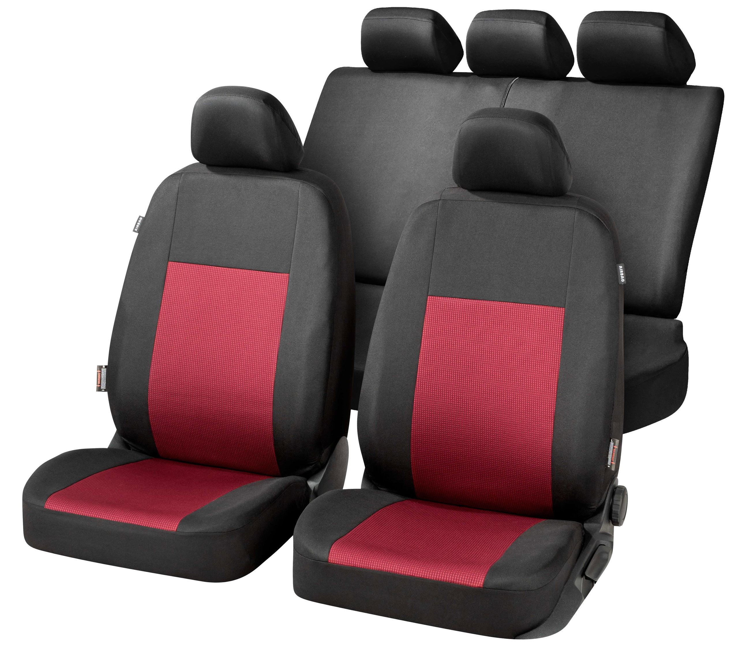 Housses de sièges Belmont noir/rouge kit complet
