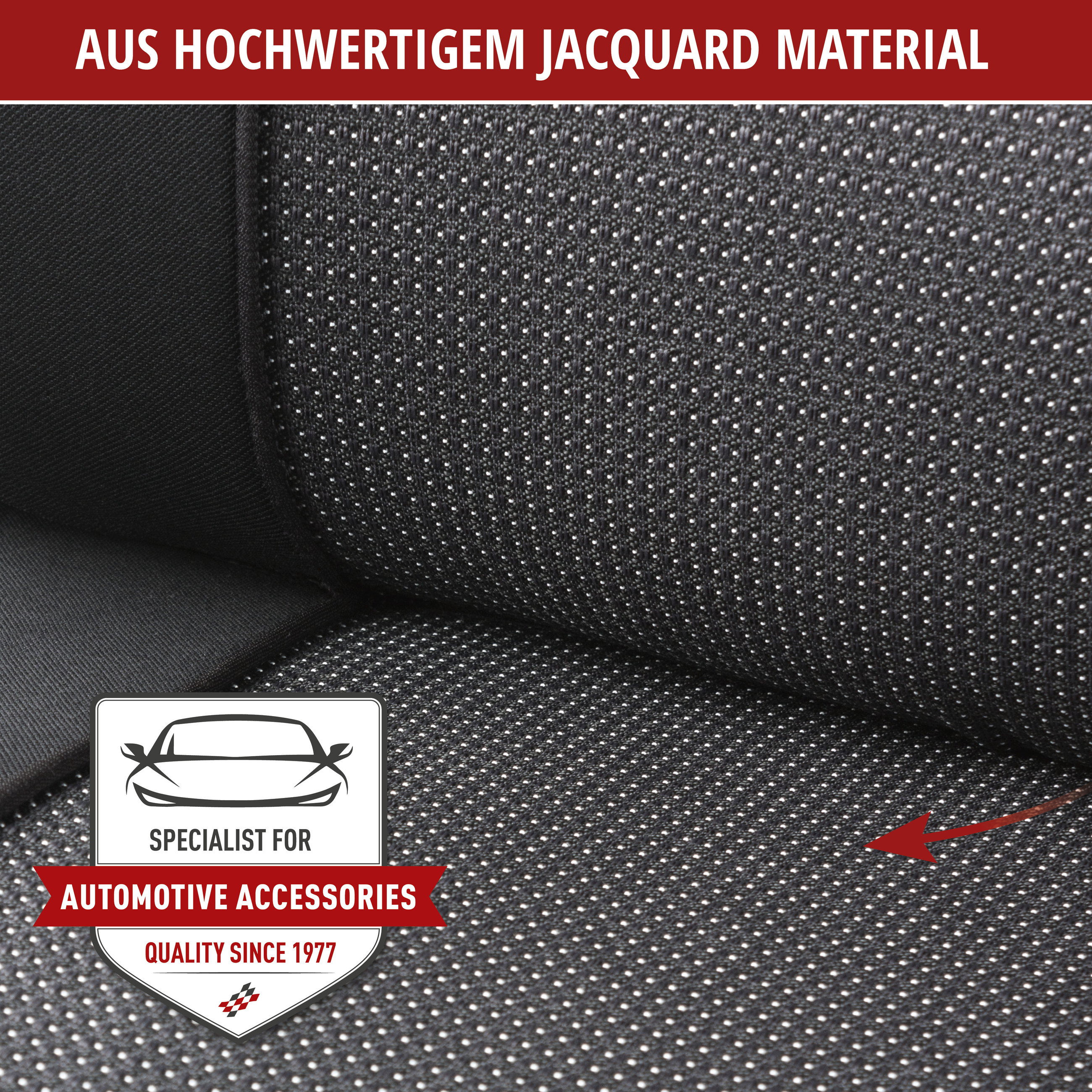 Autositzbezug Pineto, PKW-Schonbezüge für 2 Vordersitze schwarz/grau