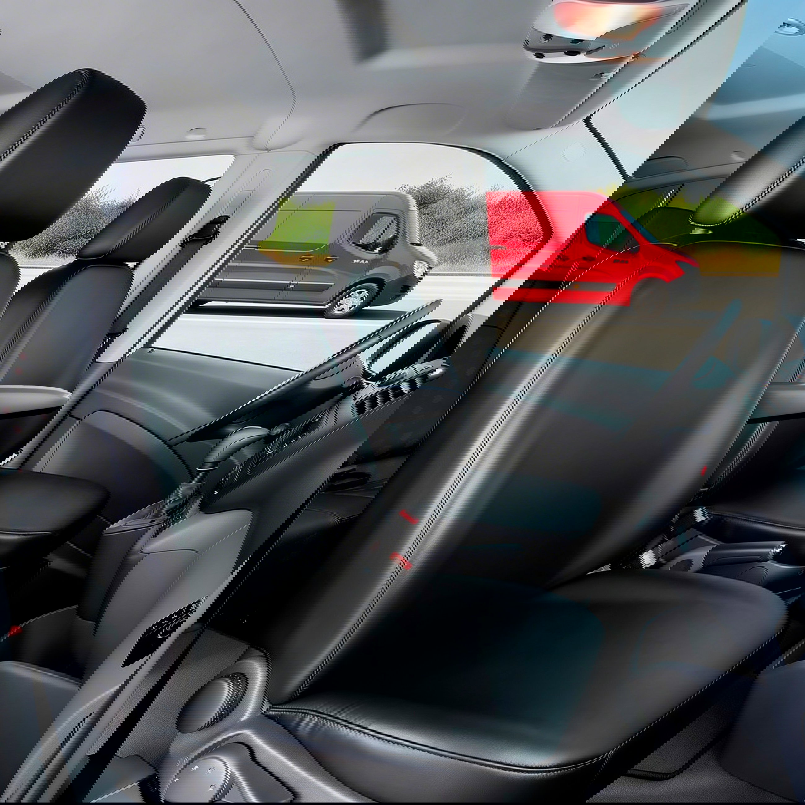 autositze, leder, frontsitze, schwarz, inneraum, Autoinnenraum, Vordersitze, schwarzes Leder, Schaltknauf, Fahrerkabine